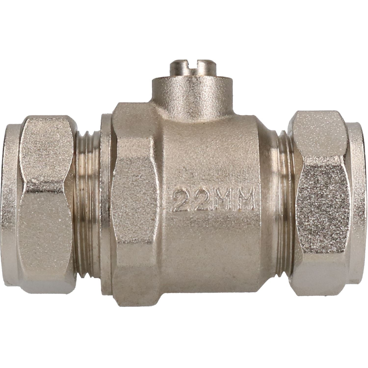 22mm Full Bore Chrome-plated Isolating Valve Hot or Cold Systems for Copper Pipe