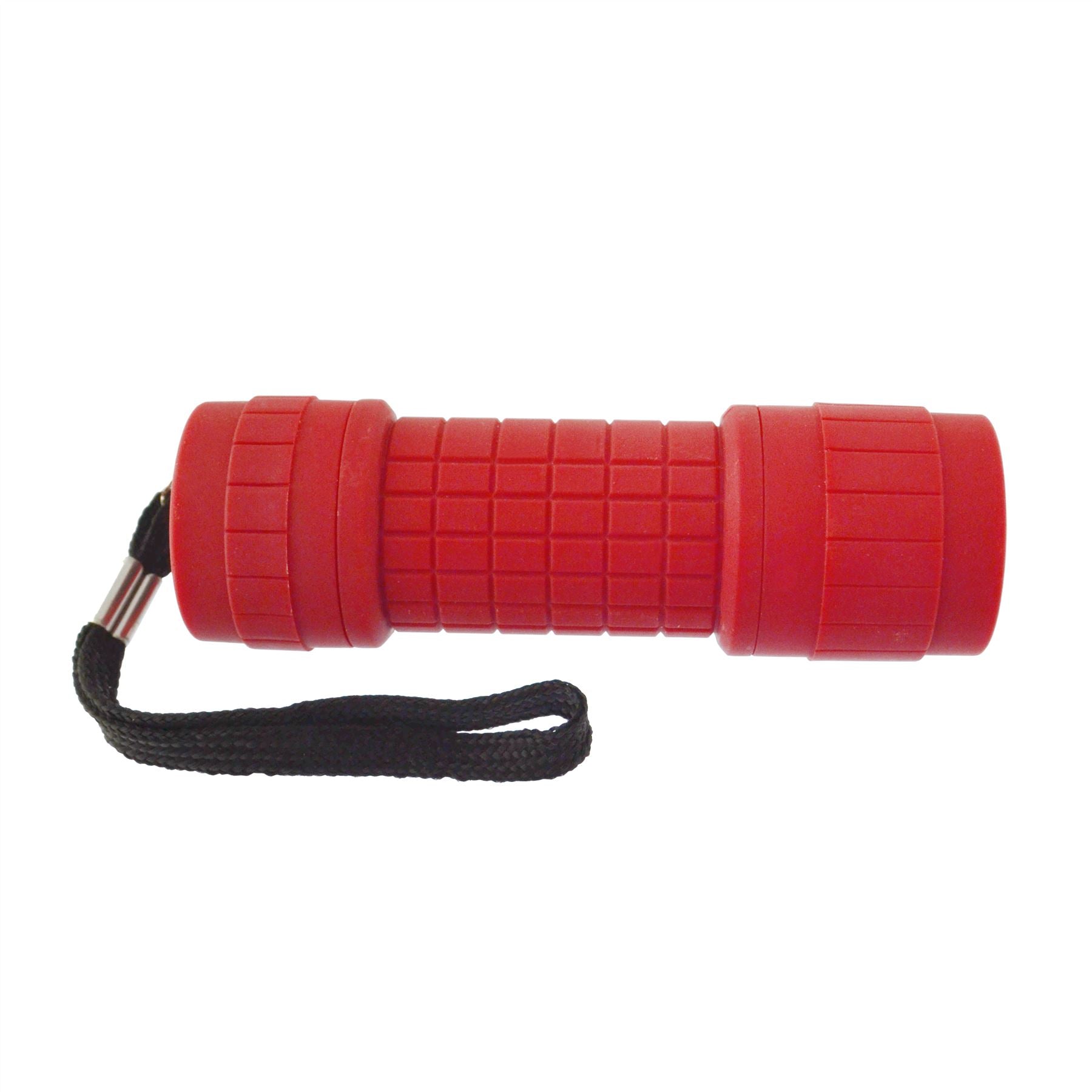 9 LED Rot Taschenlampe Mini Taschenlampe Camping Wandern Gummi Fall GAR69