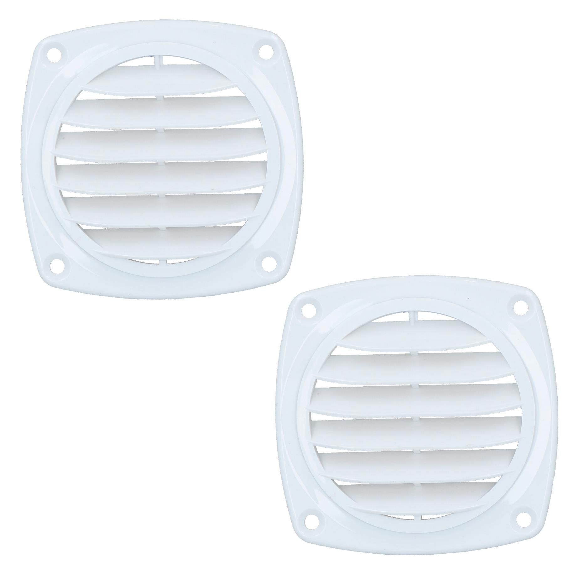 2pk Louvre Air Vent High Grade Ventilator Grill 82mm Boat Caravan Motorhome