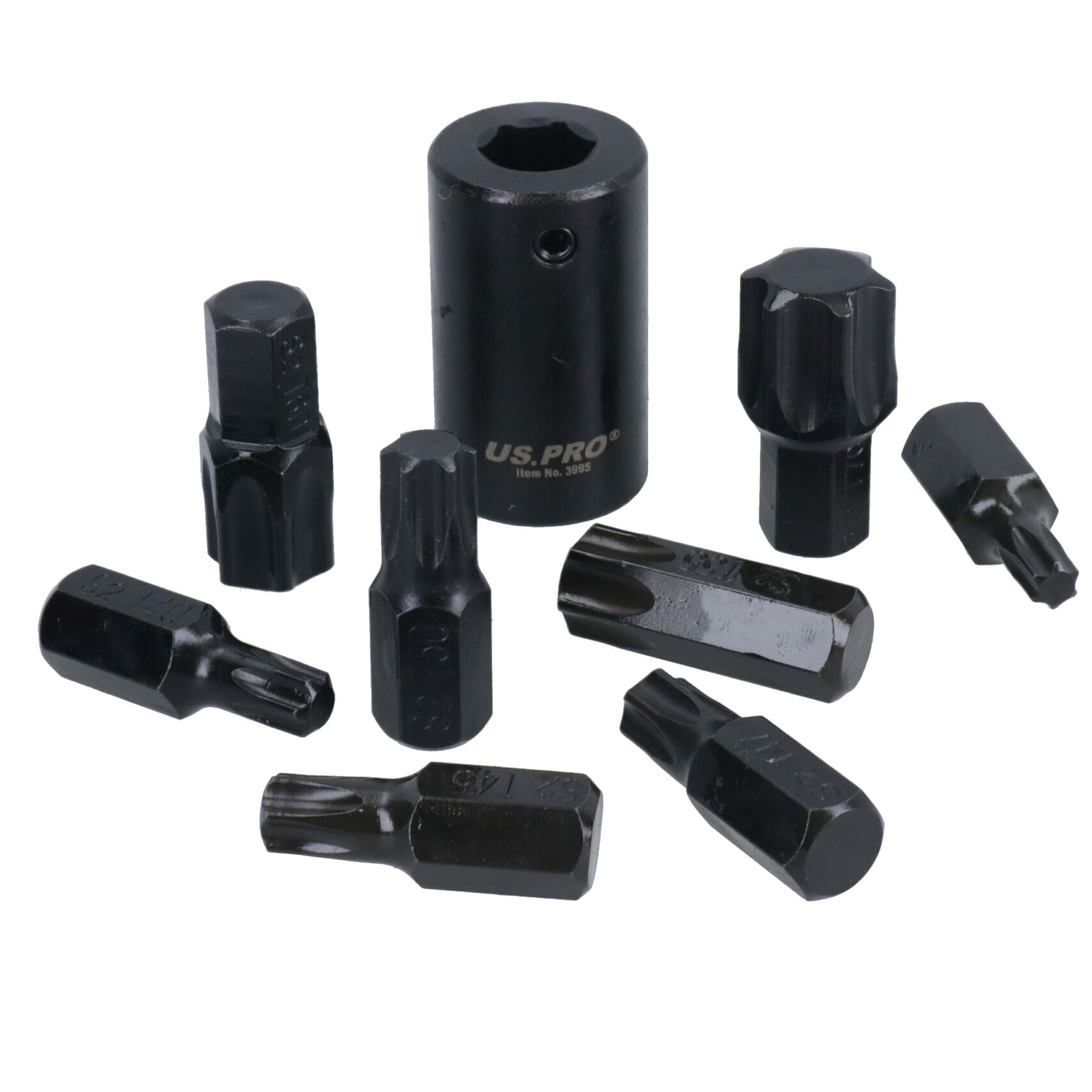 Douilles à embouts mâles Torx Star Impact avec porte-embouts 1/2 po T30 – T70, ensemble de 9 pièces
