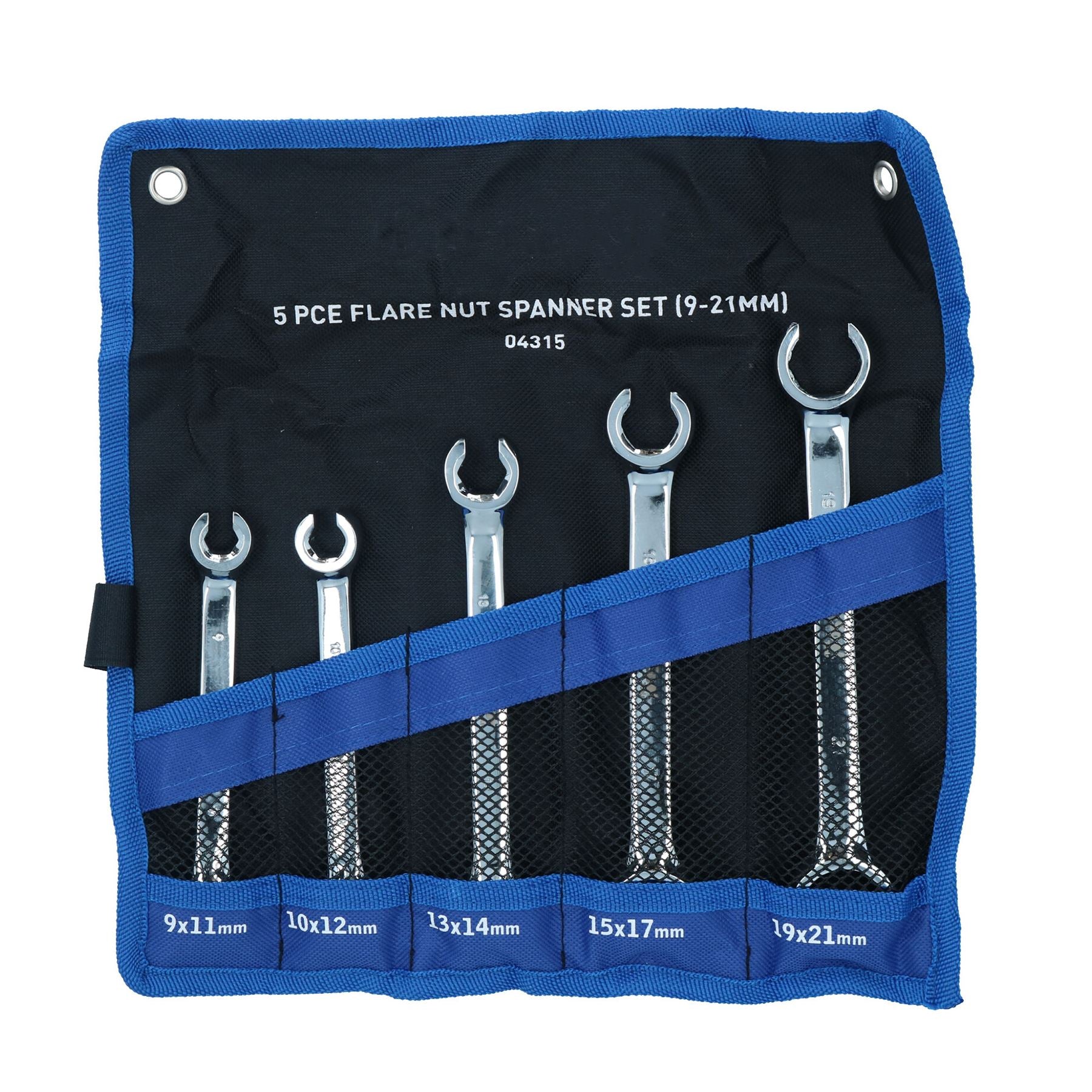 Metrische Überwurfmutter, Bremsgas-Kraftstoffleitung, Schraubenschlüssel, 9–21 mm, 5-teiliges Set