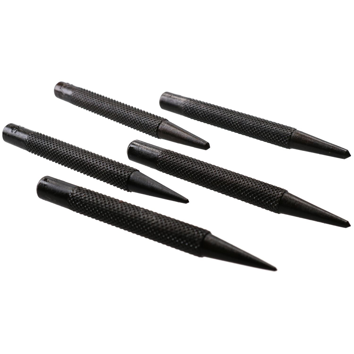 Lot de 5 poinçons centraux en acier pour clous métalliques et marquage de points de départ 1/16" - 3/16"