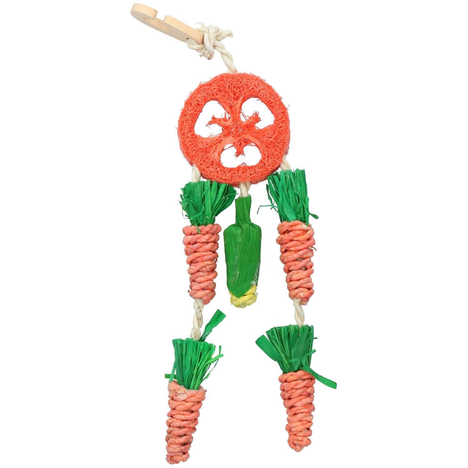 Petit attrape-rêves Aniamls Boredom Breaker Carotte Jouet à suspendre 34 cm Lot de 2