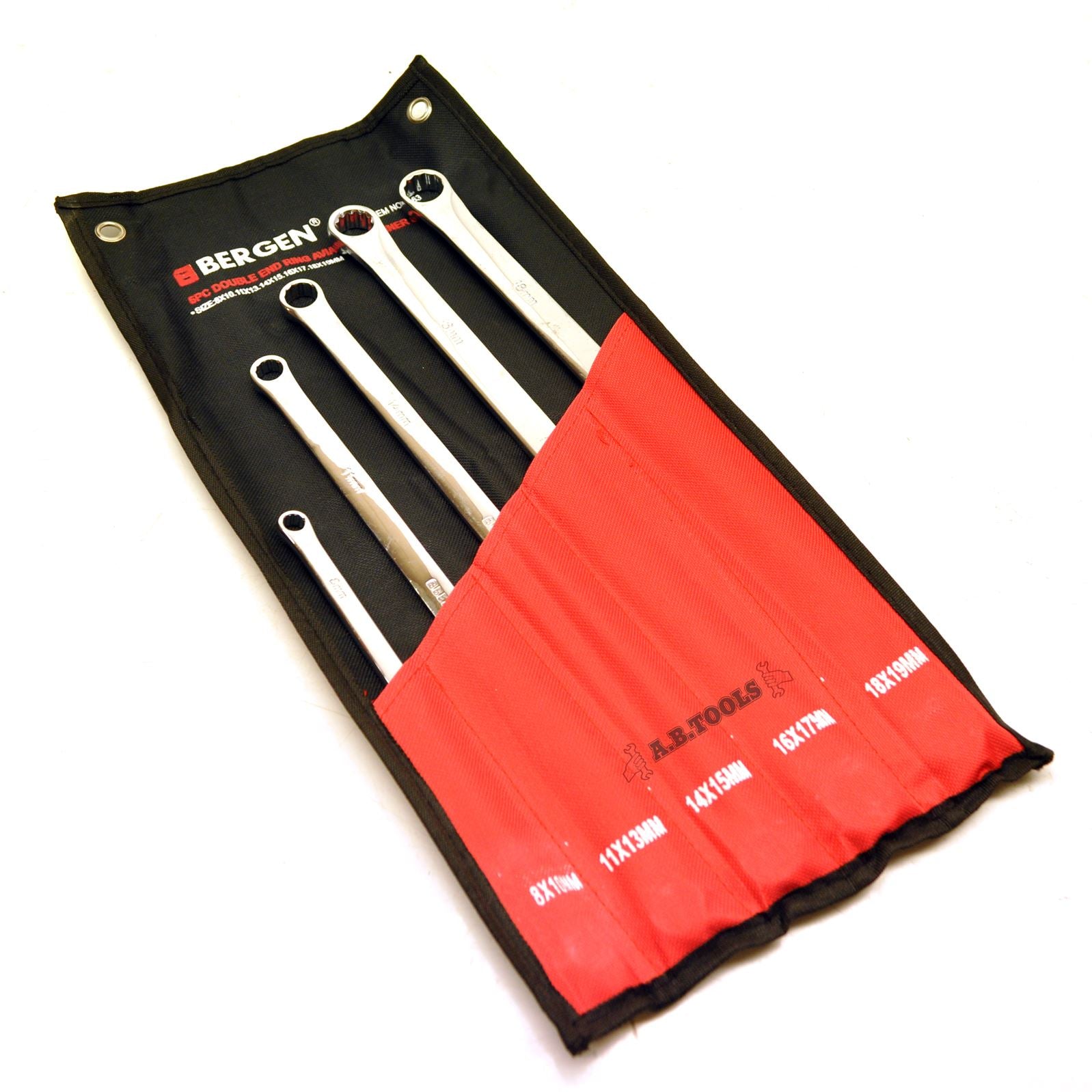 Extra langer doppelseitiger Ringschlüssel, Luftfahrtschlüssel, 8–19 mm, 5-teiliges Set