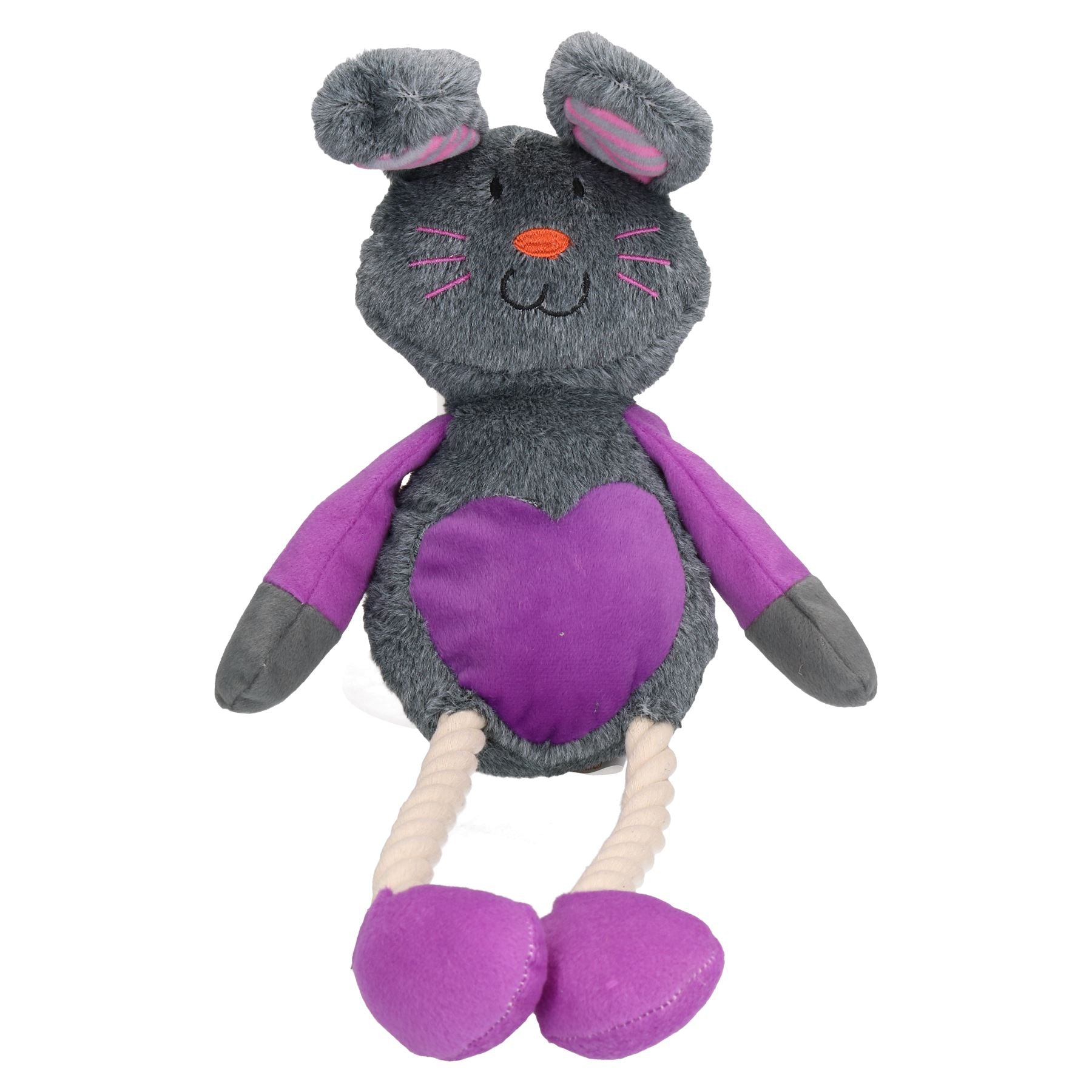 Ruby Rabbit – Weiches Plüsch-Teddy-Hundespielzeug mit Quietschfunktion, 40 cm
