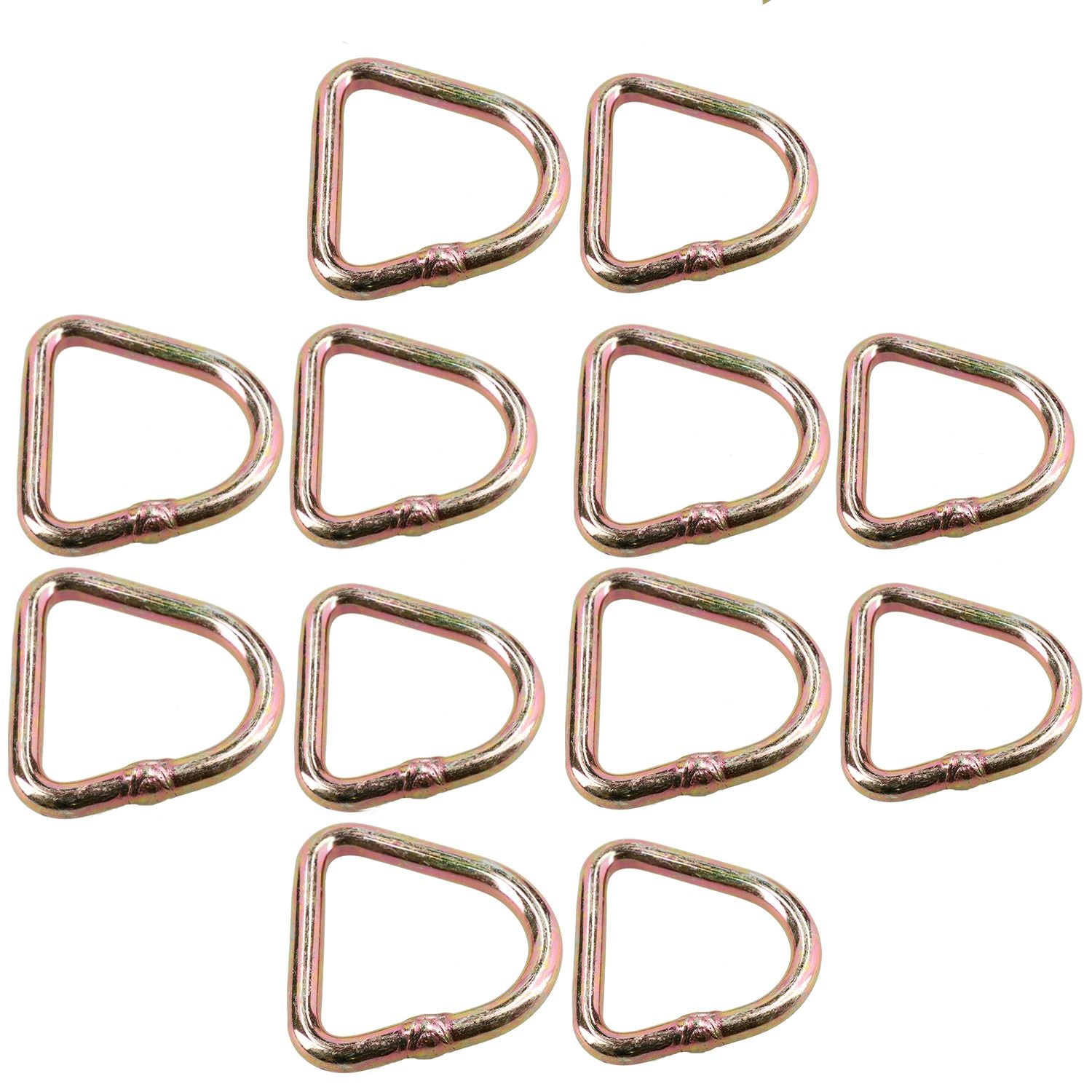 Lot de 12 sangles d'arrimage arrondies à œillet d'ancrage à point d'ancrage robustes