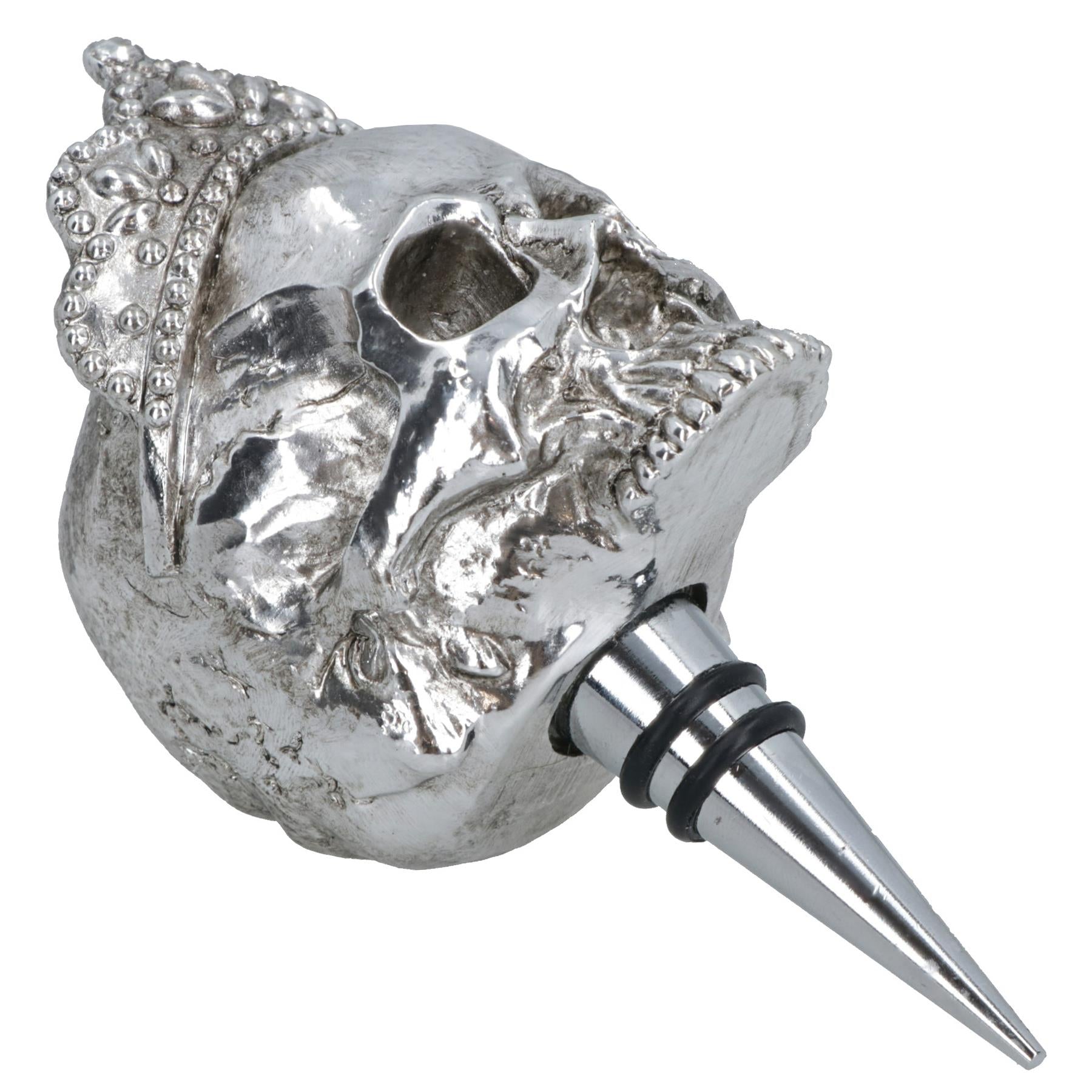 Skull Tiara Gothic Wine Bottle Stopper Topper Bung Cork Champagne Prosecco