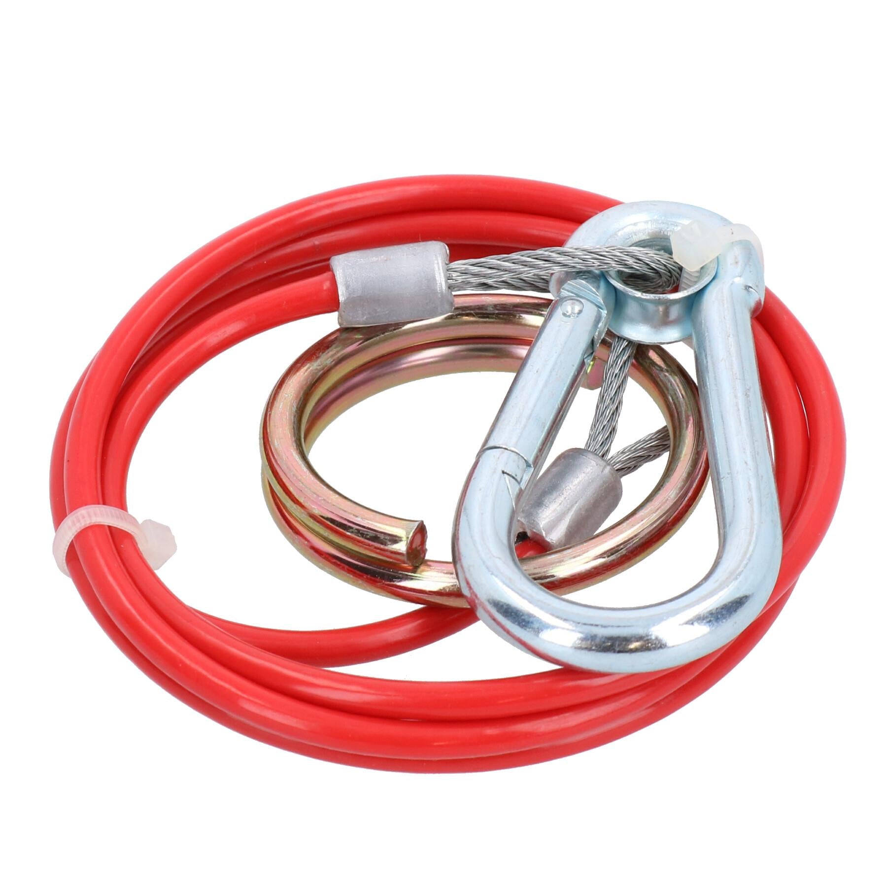 1 m 2 mm gebremstes Abreißkabel für Anhänger (rot) TR027