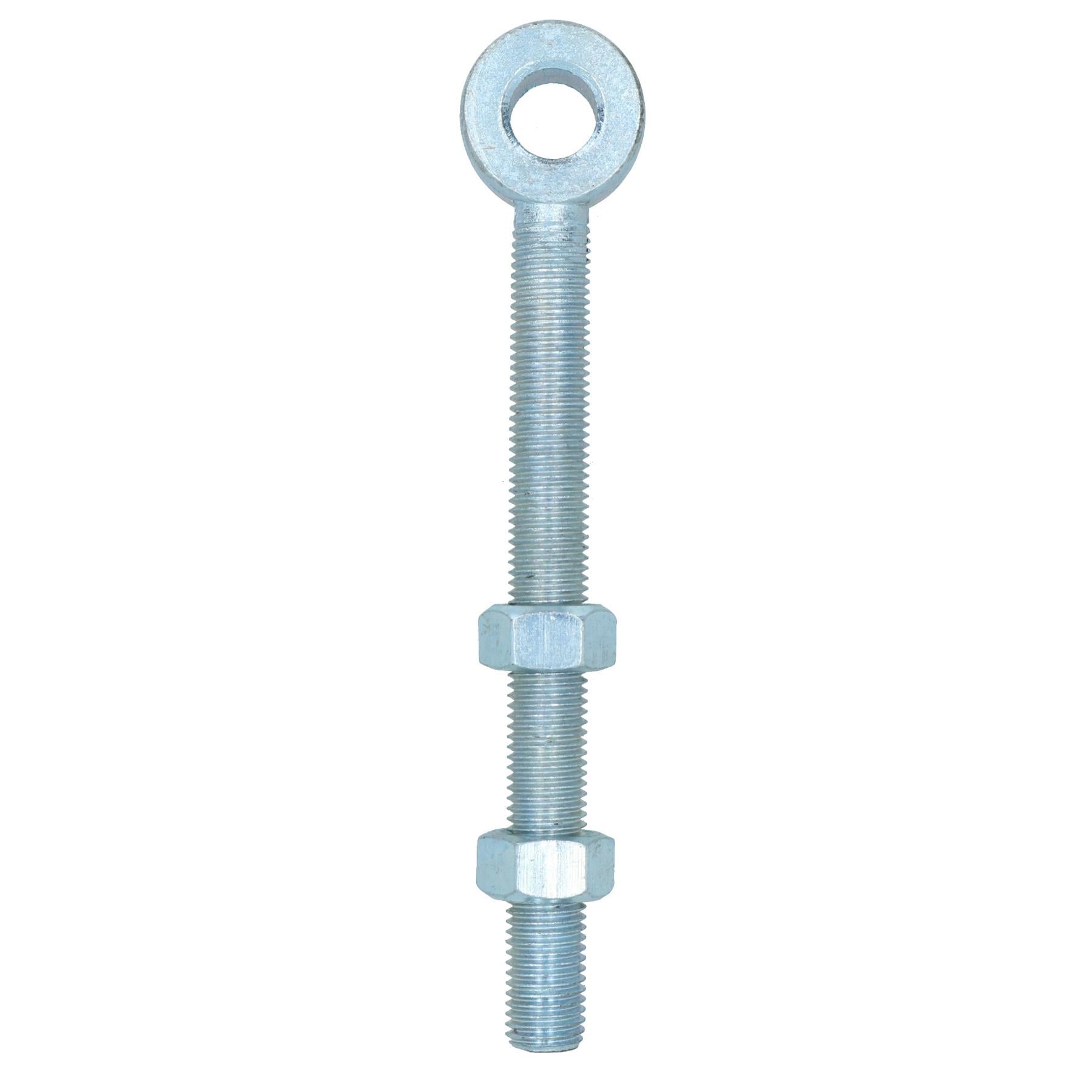 Swing Gate Long Eye Bolts Hinge + Nuts Adjustable Zinc Plated 12mm – 24mm