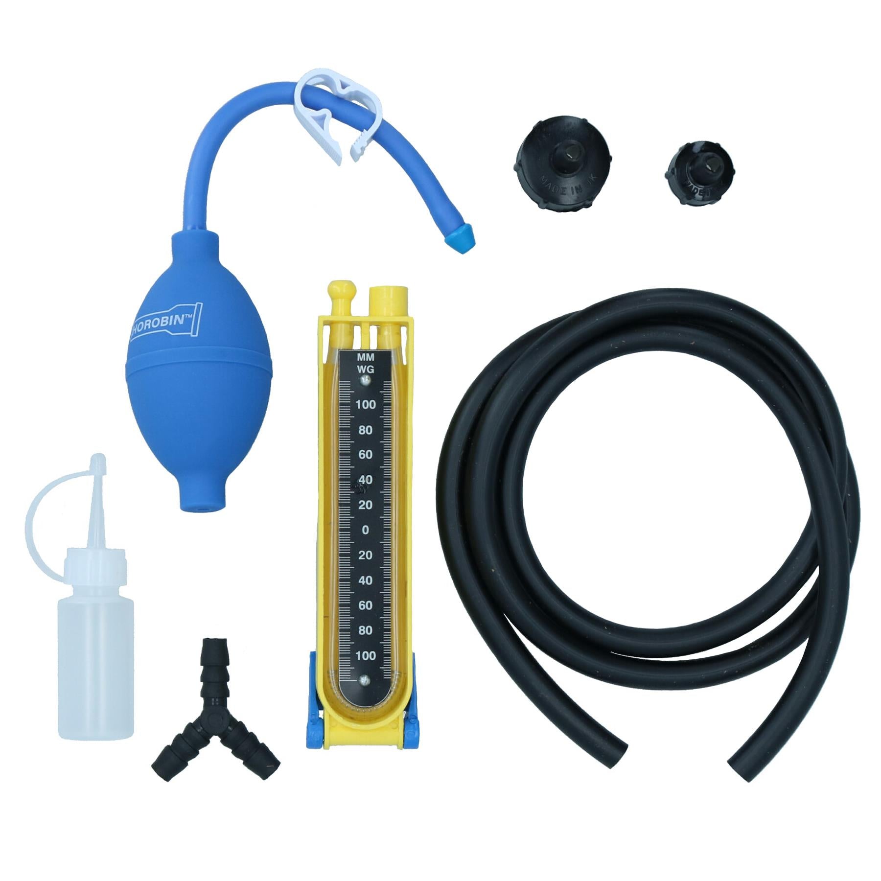 Air / Water Pressure Testing Kit Sewer Drain Pipe Plumbing Bung Plug Manometer