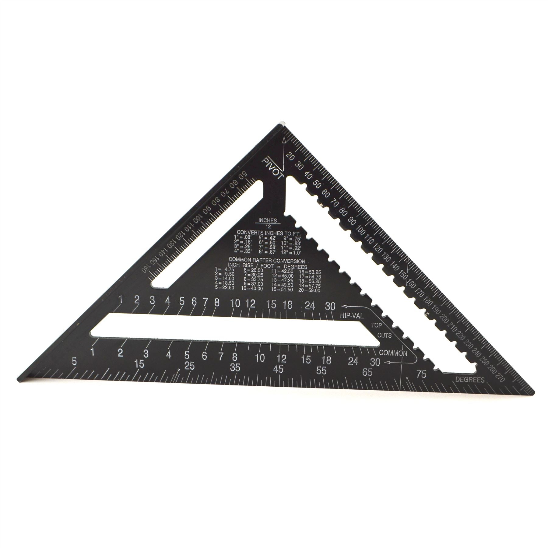 12" Aluminium Speed Square Schwarz Messsparren Dachdreieck Tischlerei TE939