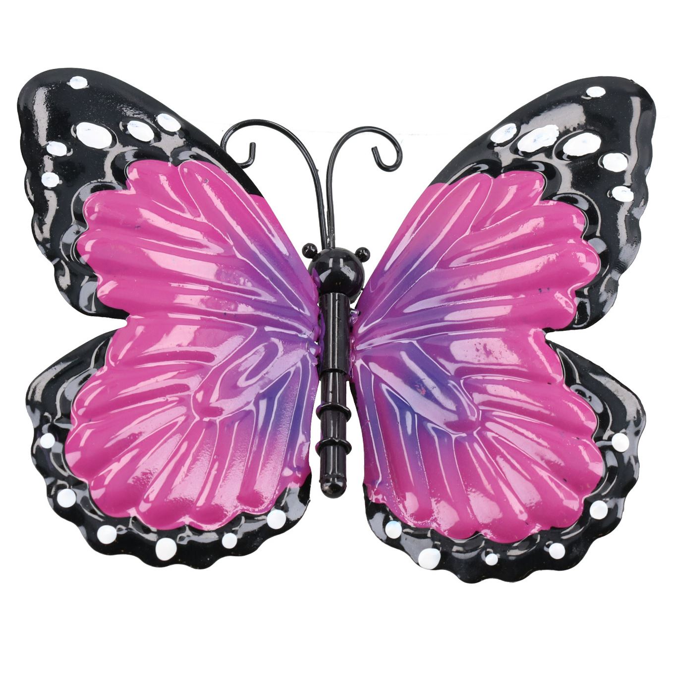 Petit papillon 3D en métal violet pour décoration murale de jardin/maison 7 x 12 x 14 cm