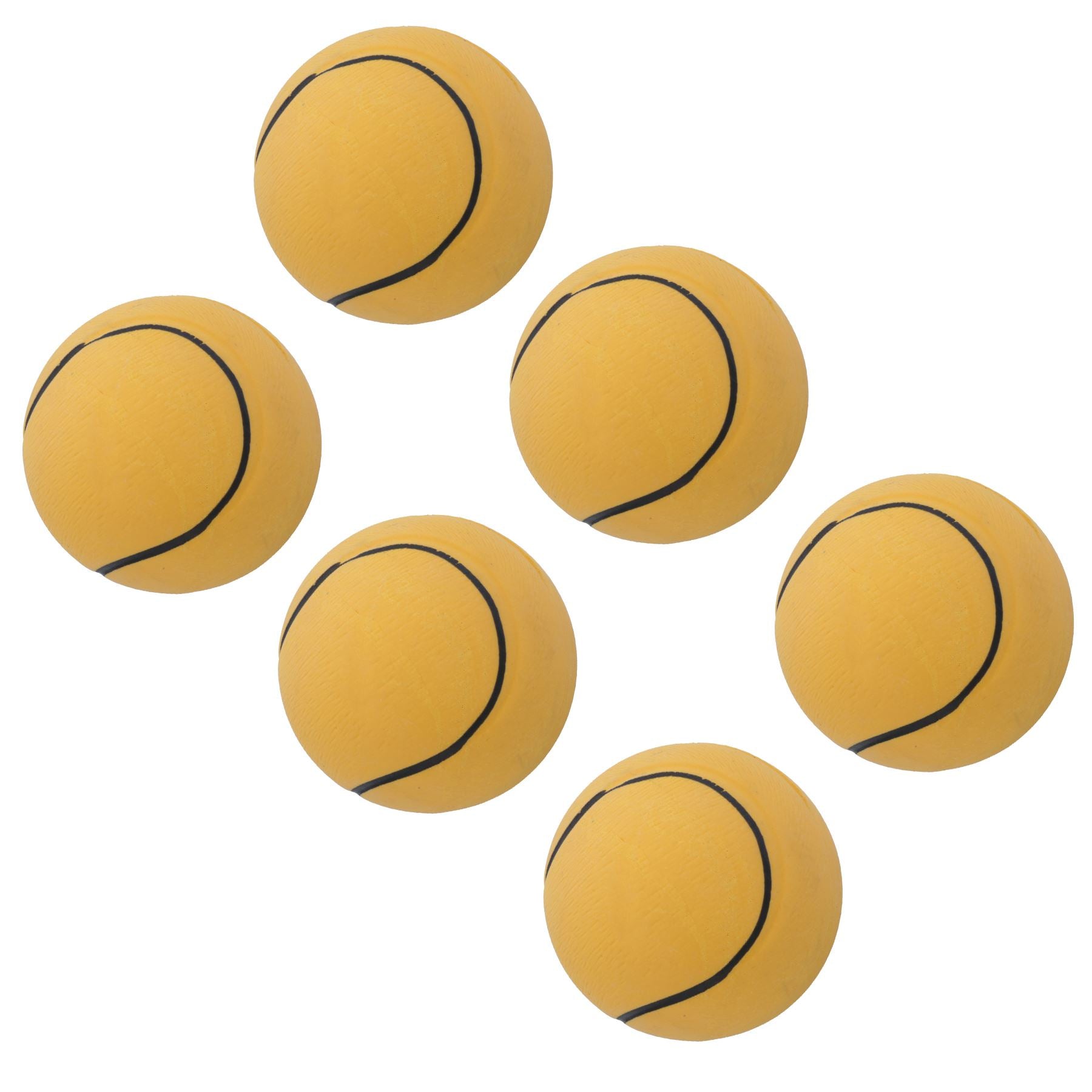 Balle de tennis rebondissante en caoutchouc pour chien Play Time, petite balle de sport, 6 cm, 6 pk