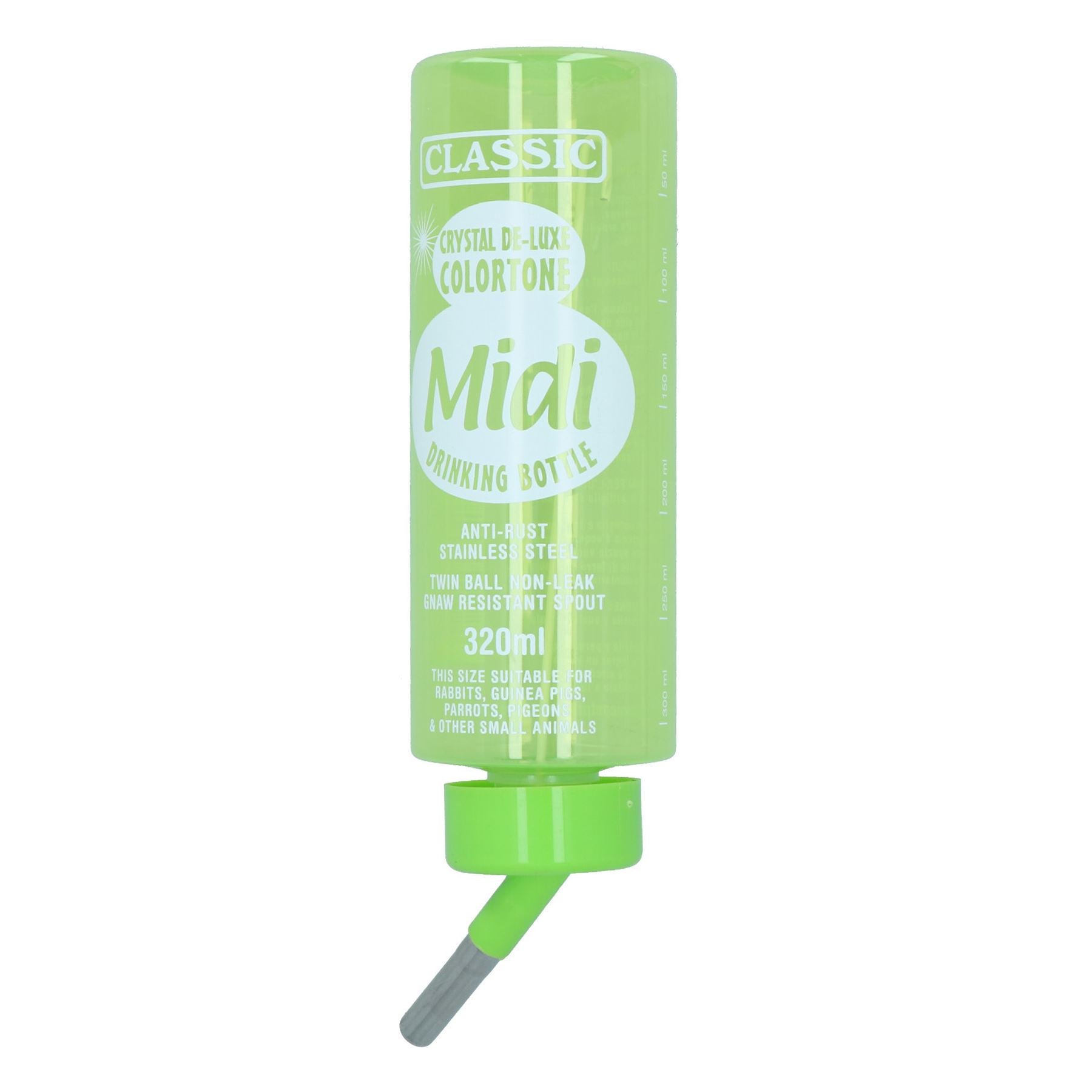 Bouteille d'eau antirouille à double bille pour petits animaux, 320 ml, résistante aux rongements, couleurs assorties