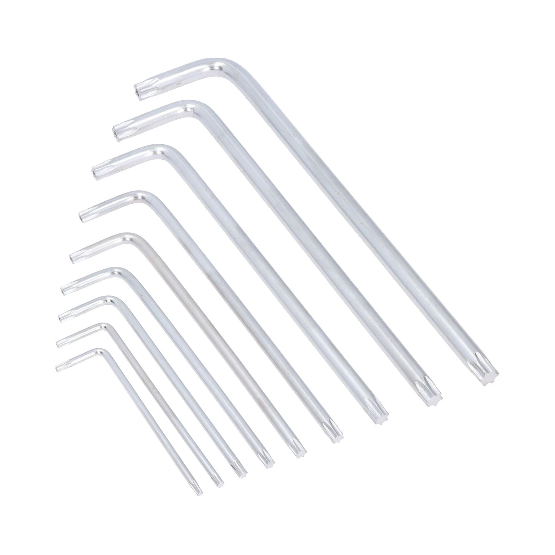 Torx / manipulationssicherer Inbusschlüsselsatz Extra Lang 9-tlg. T10 - T50 von BERGEN AT800