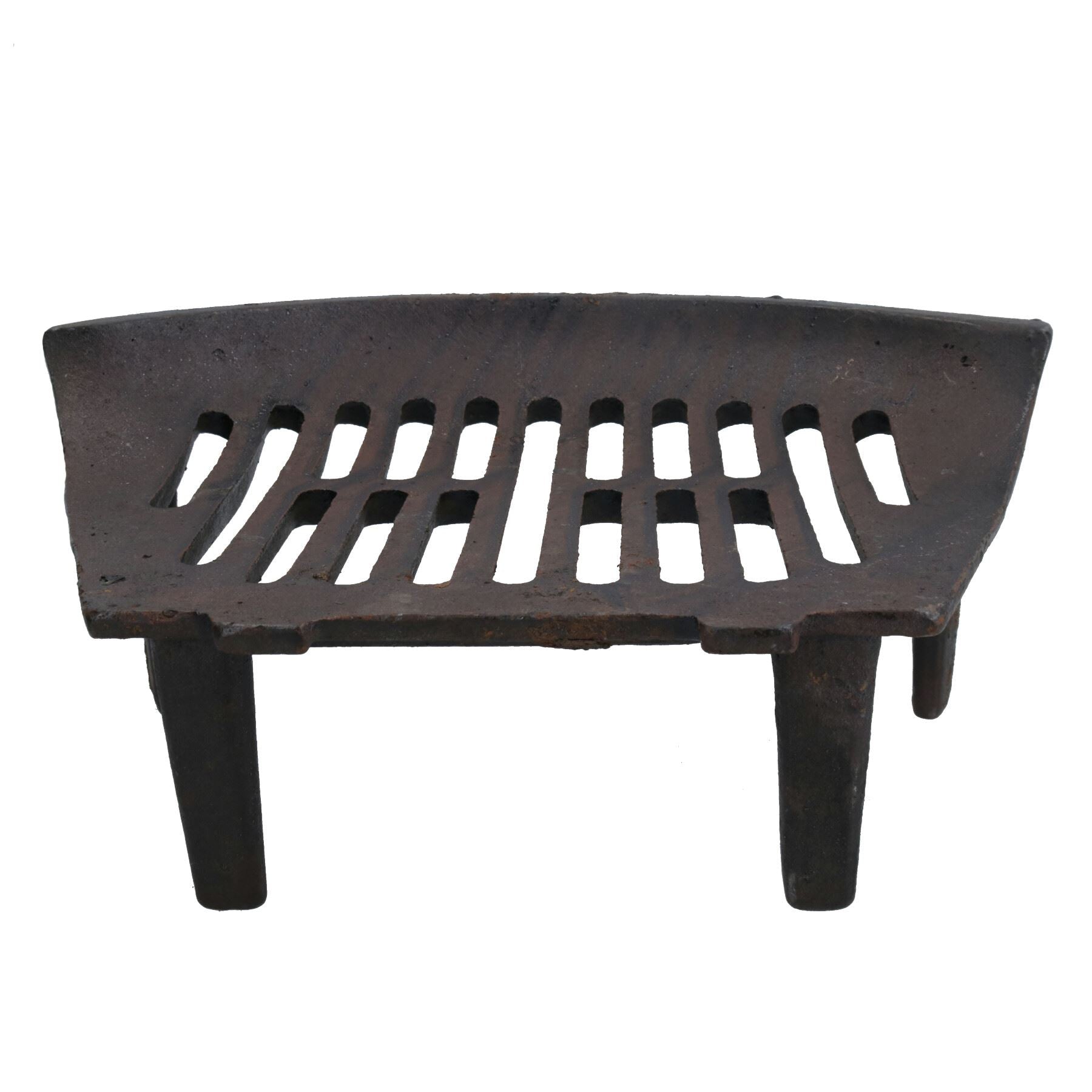 13" Fire Grate For 14" Fireplace Cast Iron Coal Log Black Front RUSTY