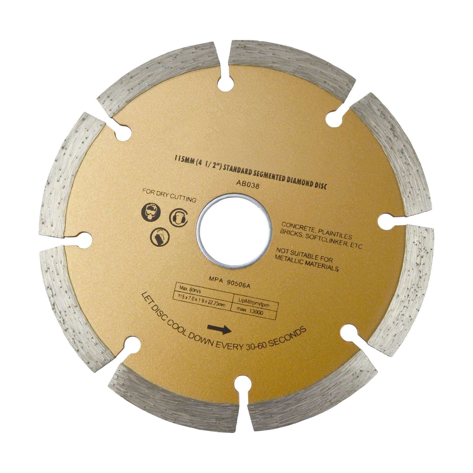 4-1/2" 115mm Winkelschleifer Diamantscheibe/Scheibe zum Schneiden von Ziegel/Stein TE619