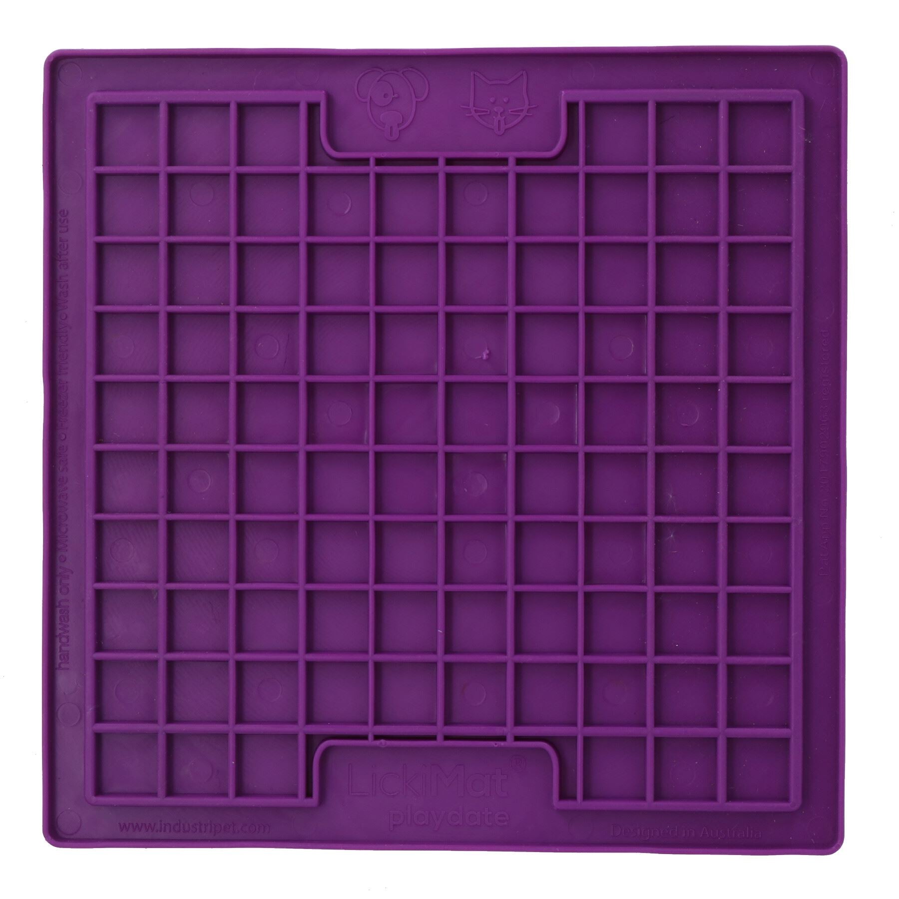 Purple Playdate Classic Slow Food Snack Treat Bowl Anti-Anxiety Mat for Dog Cat