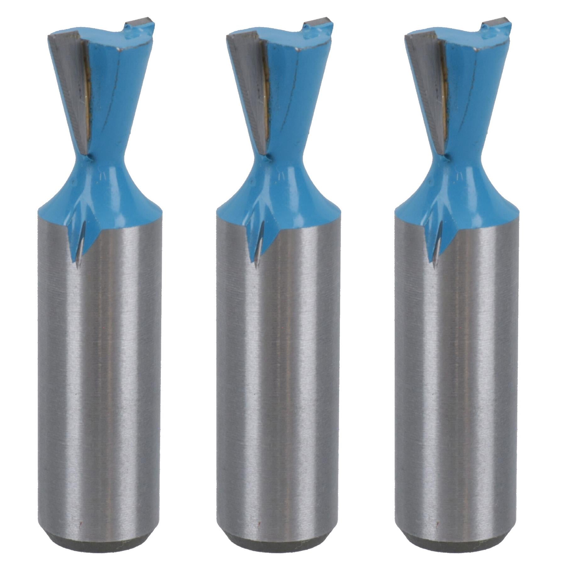 3er-Pack TCT-Fräser für Schwalbenschwanzverbindungen, 12,7 mm D, 14 Grad, Schneidwerkzeug, 1/2 Zoll Schaft
