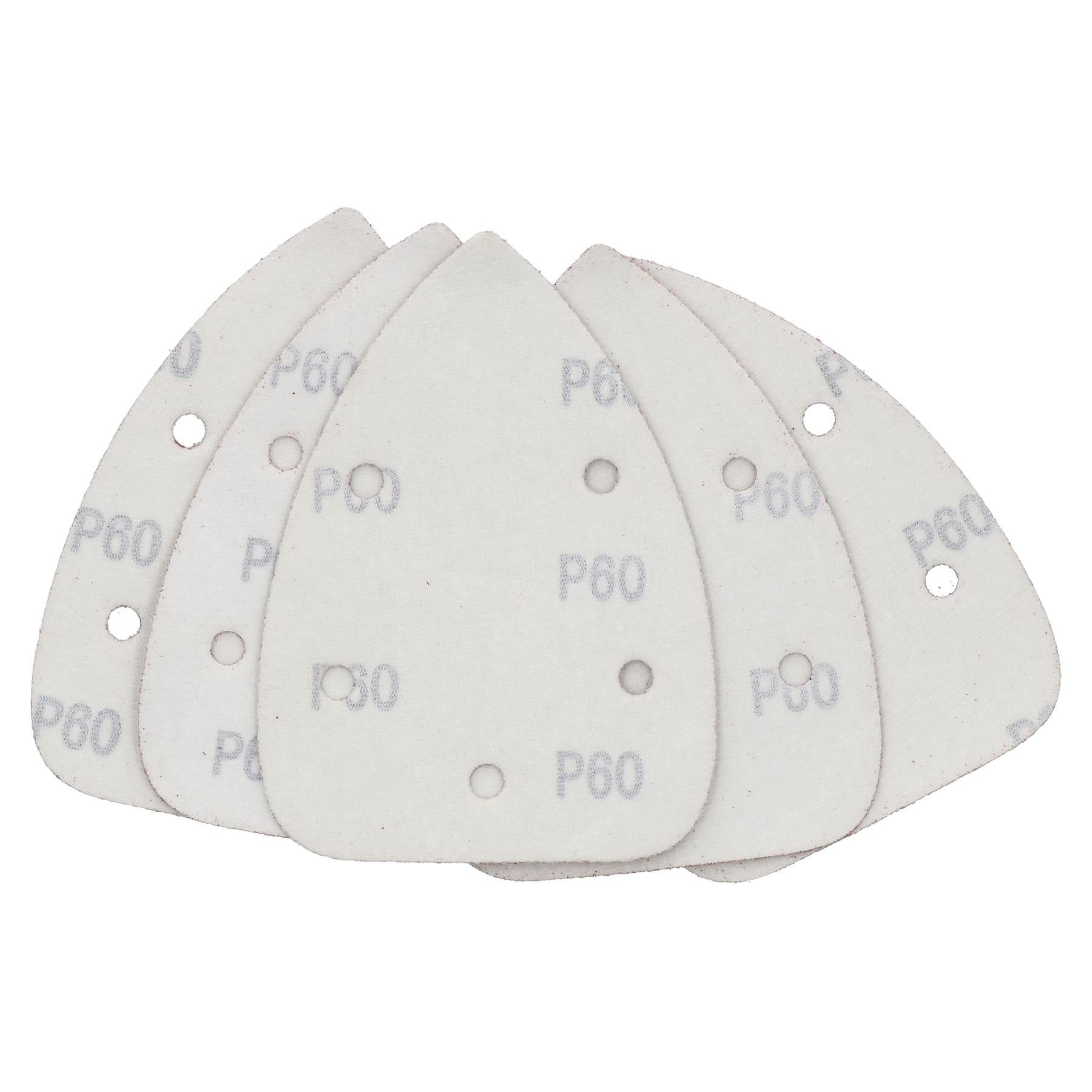 Disques de ponçage de détail auto-agrippants 140 mm triangulaires grain 120 fin 5 pièces
