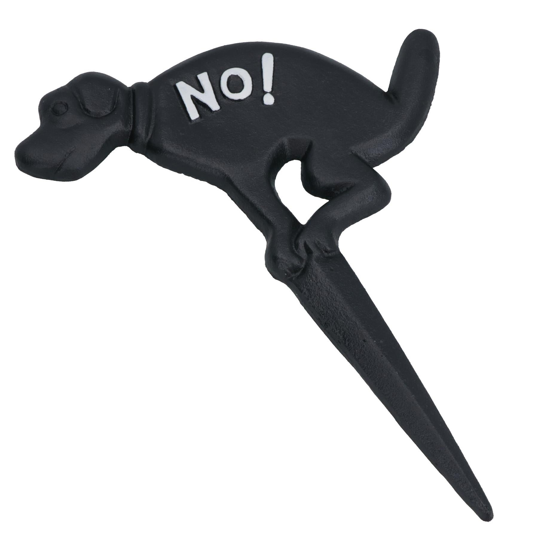 No Dog Fouling Poo Warning Sign Plaque Stake Cast Iron Garden Yard Lawn
