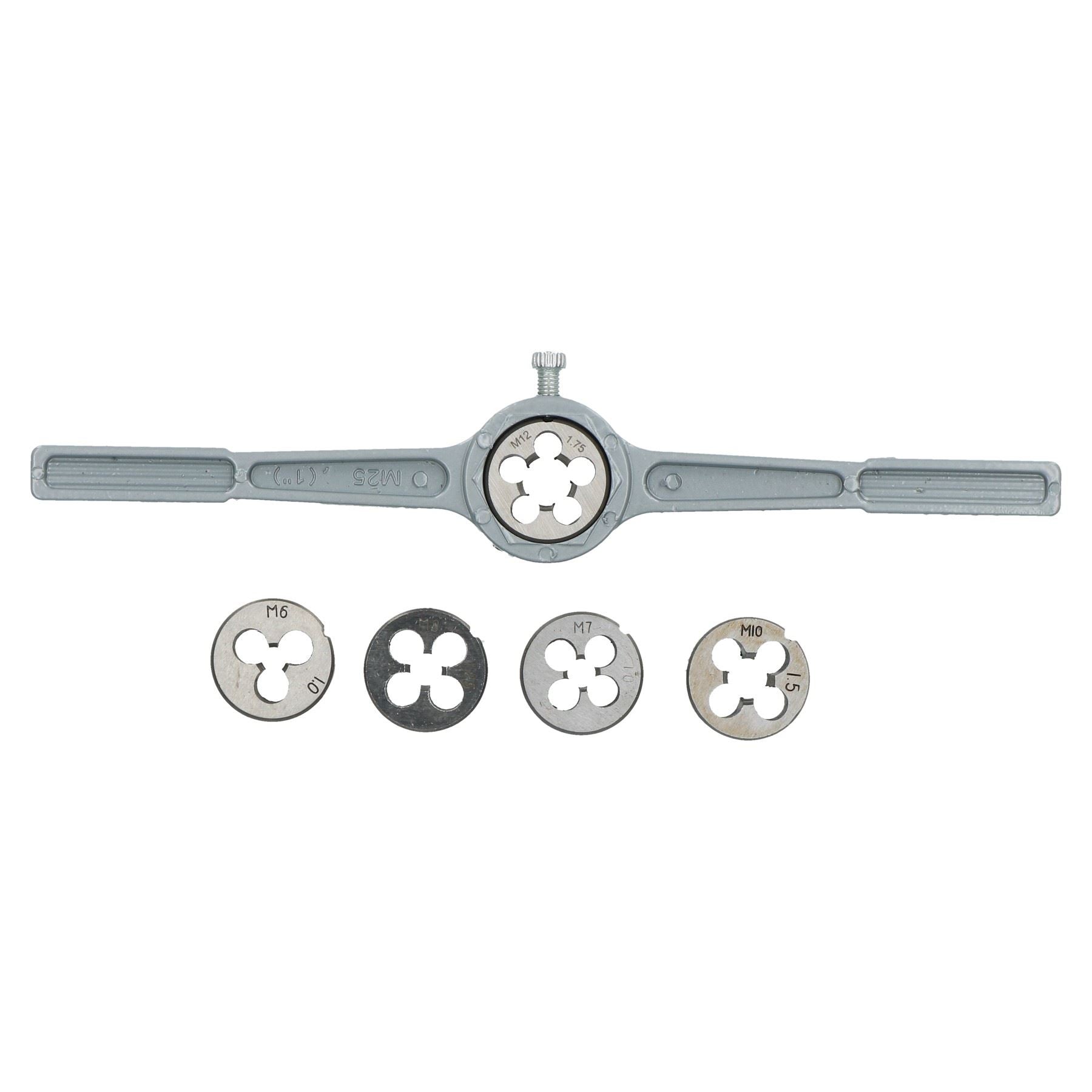 Jeu de 6 matrices métriques avec support/clé Kit de réparation de filetage M6 - M12 TE577