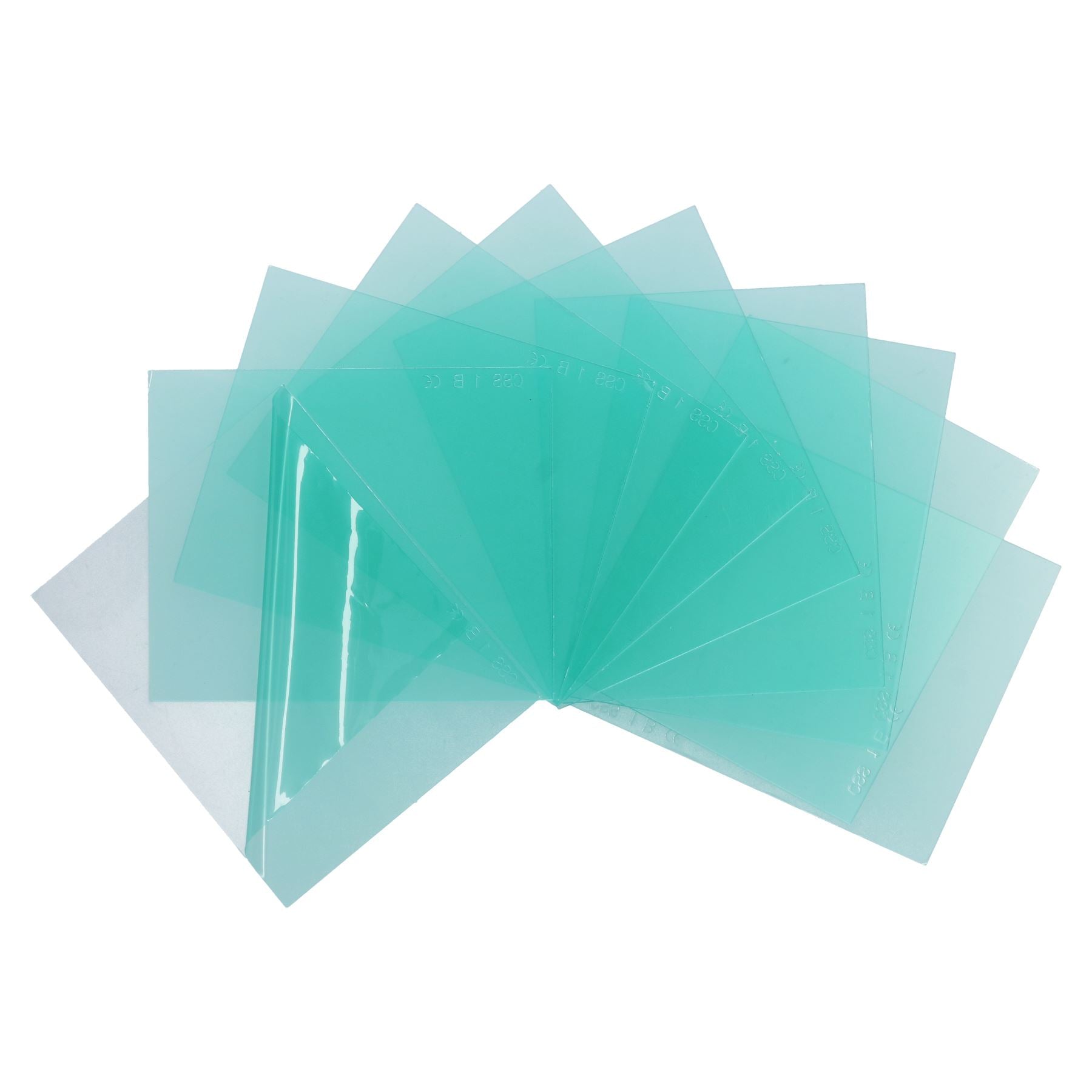 Lot de 10 lentilles de protection transparentes de rechange pour masque de soudage 110 mm x 90 mm