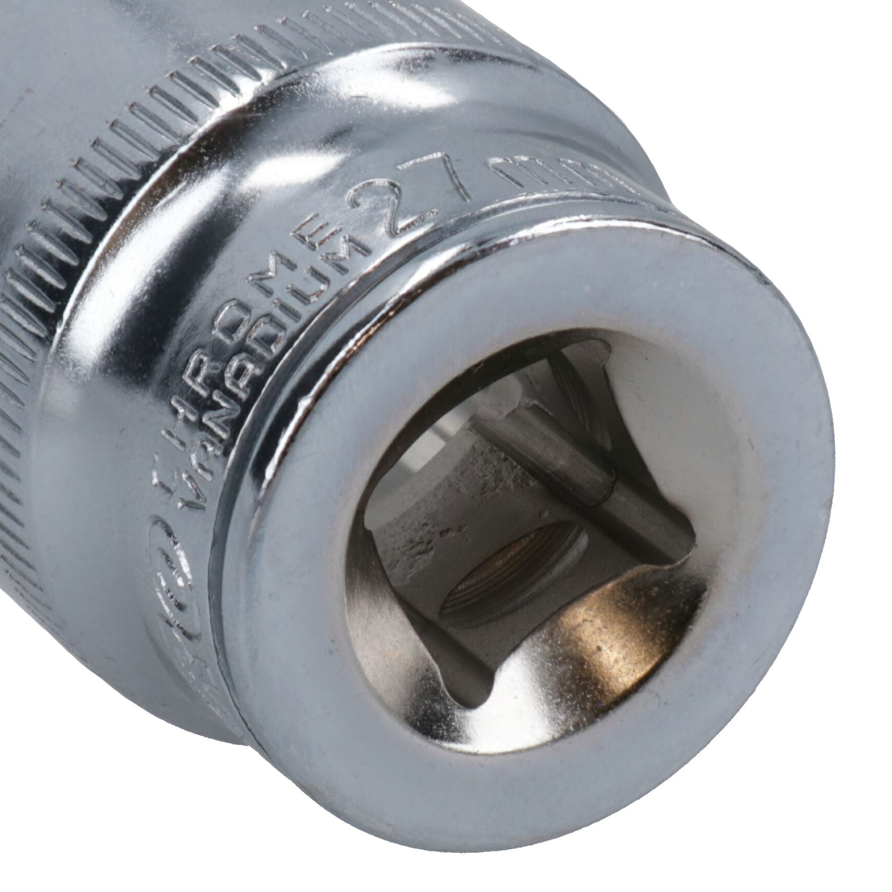 1/2in Drive Shallow Metric MM Socket 12 Sided Bi-Hex with Knurled Ring