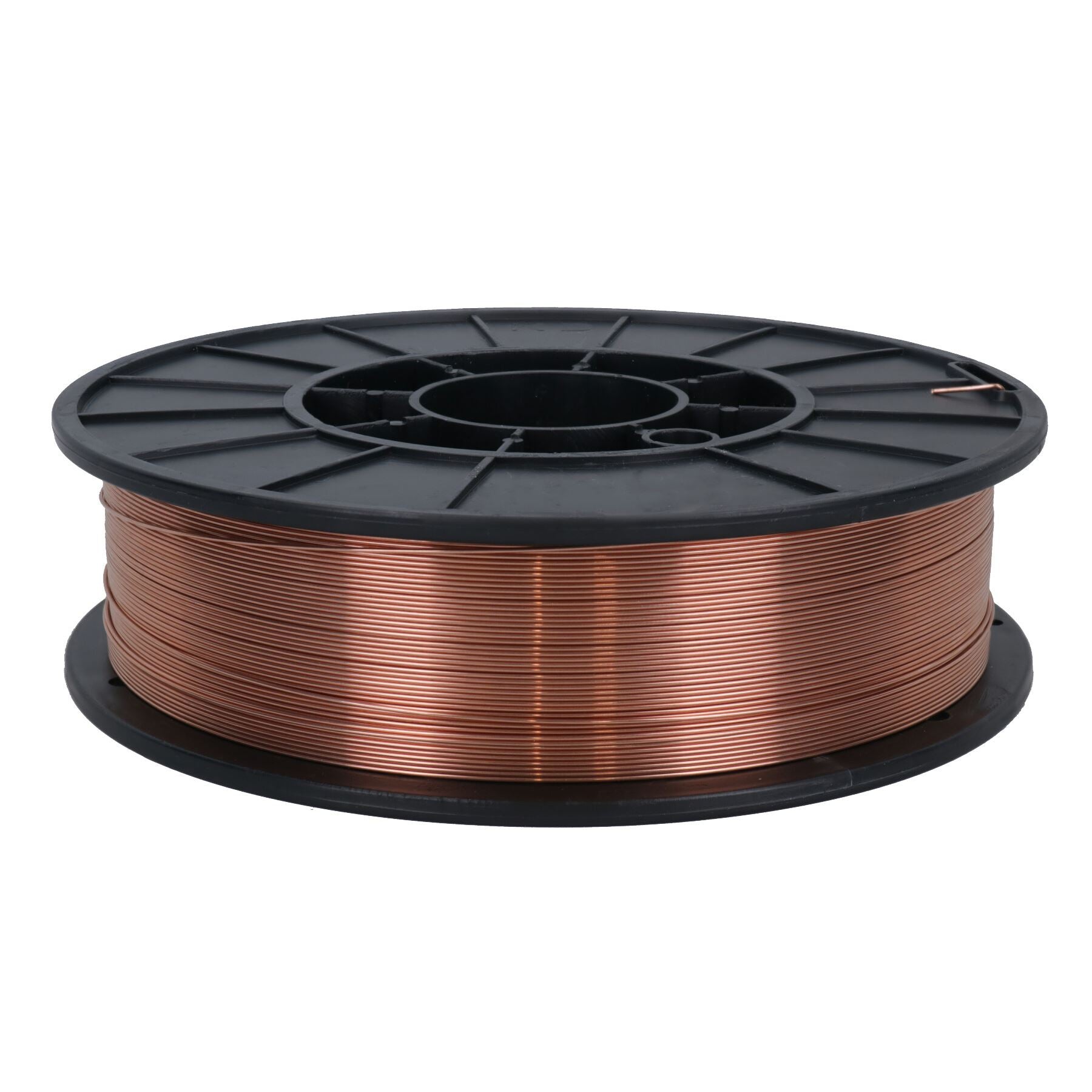Bobine de fil de soudage Mig en acier doux de 0,6 mm, bobine de 5 kg avec revêtement en cuivre