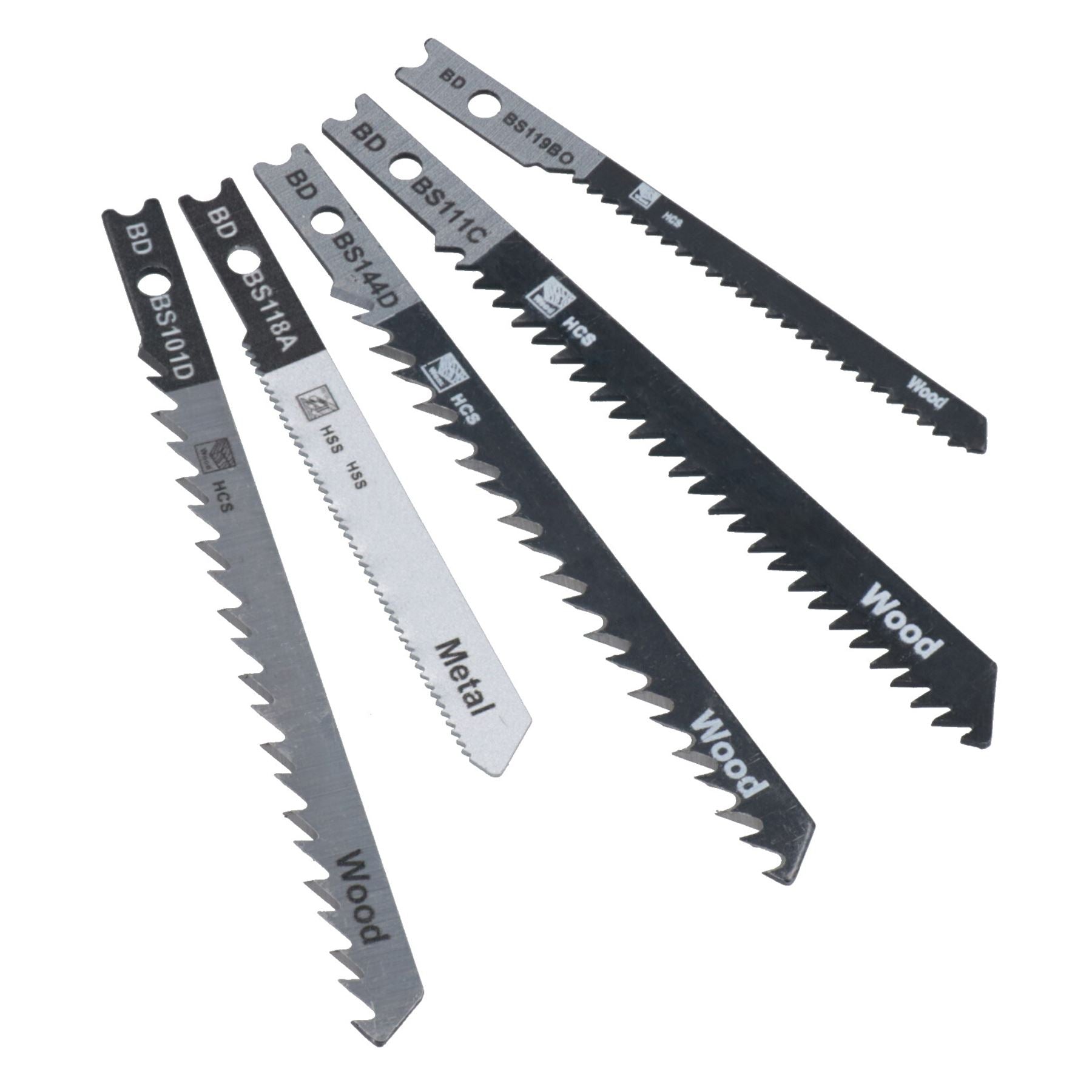 HCS + HSS Jigsaw Blade Set With Universal Fitting Fitment for Wood Steel