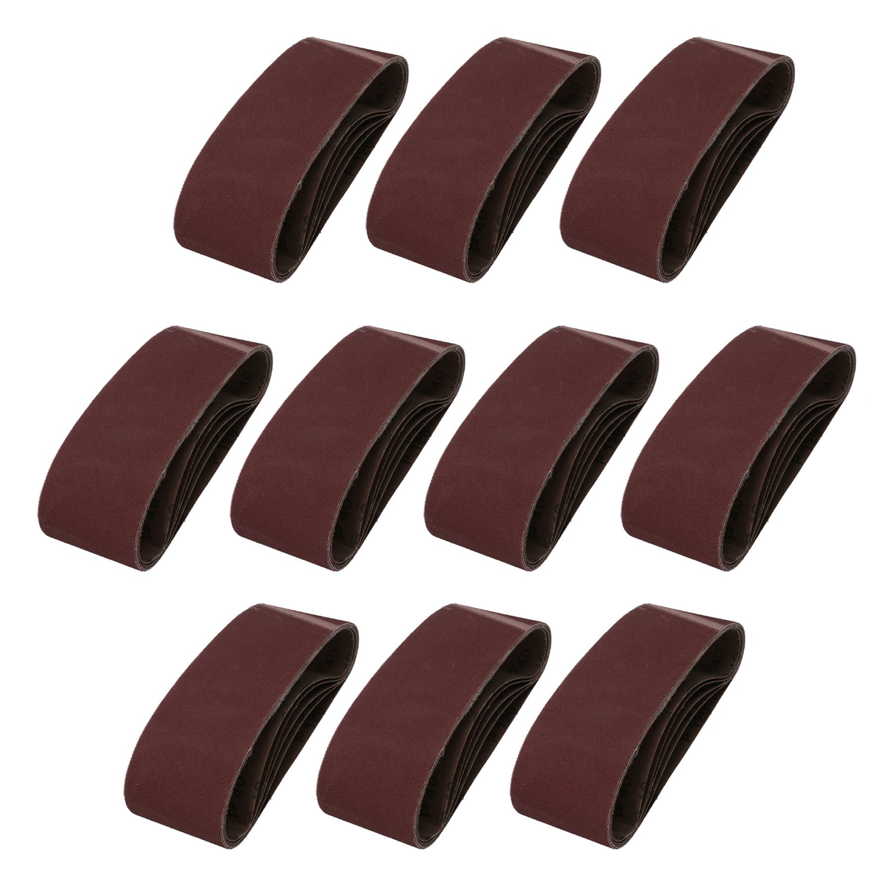Disques abrasifs pour ponceuse à bande, grain mixte 40, 60, 80, 120, 75 mm x 457 mm