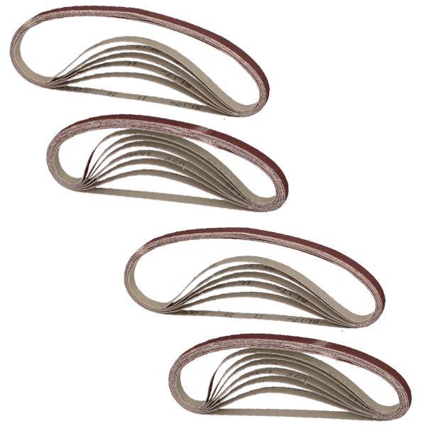 Bandes abrasives 600 mm x 10 mm pour ponceuses pneumatiques longue portée, meulage de grains mixtes