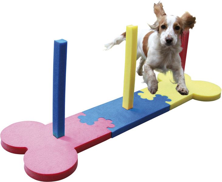 Kleiner Hund Weicher Hartschaum Einfacher Zusammenbau Agility Slalom Spaß Übung 134x45x54