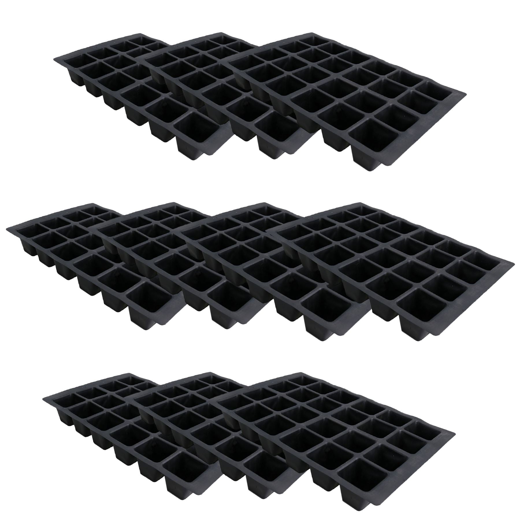 Lot de 24 plateaux pour plantes à massif, inserts en plastique, pots de germination de graines