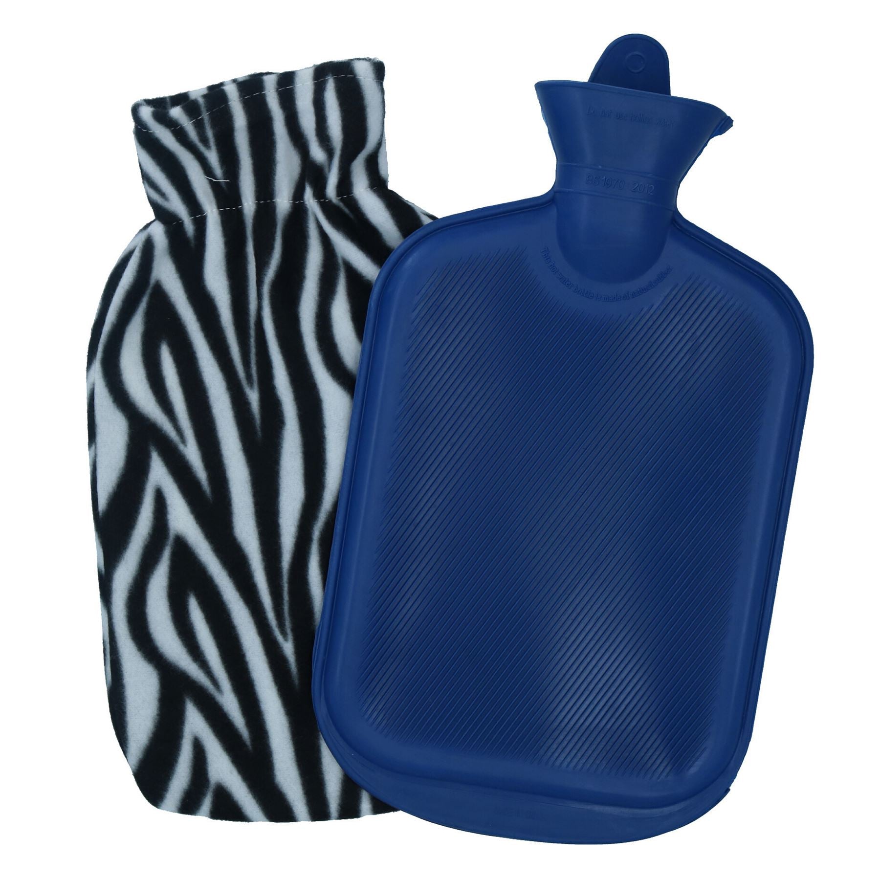 2 Litre Hot Water Bottle with Polyester Fleece Cover Cosy Revitalize Therapy