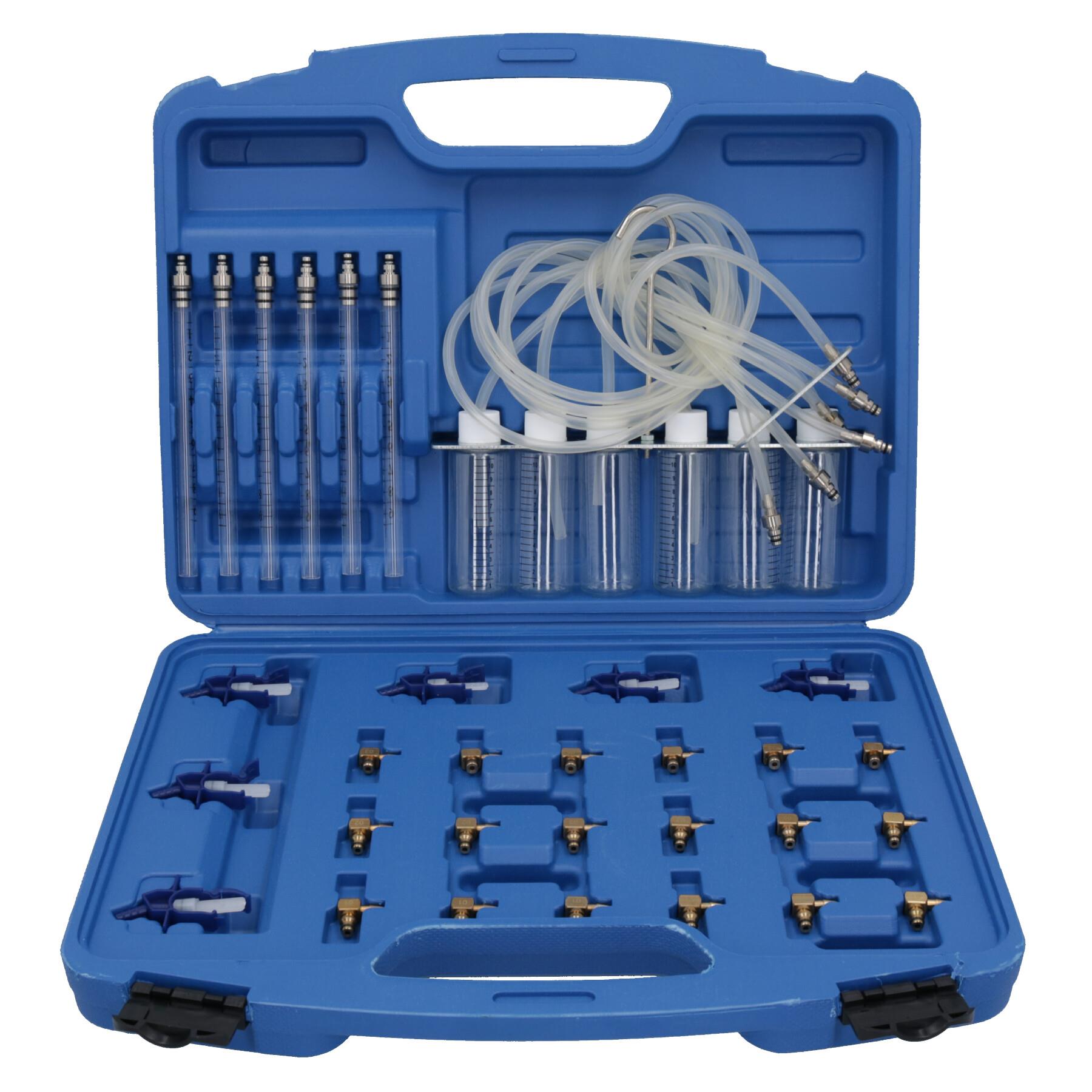 Bosch Delphi Injektor-Durchflussmesser Common Rail Kraftstoffeinspritzdüsensatz + Adapter AT567