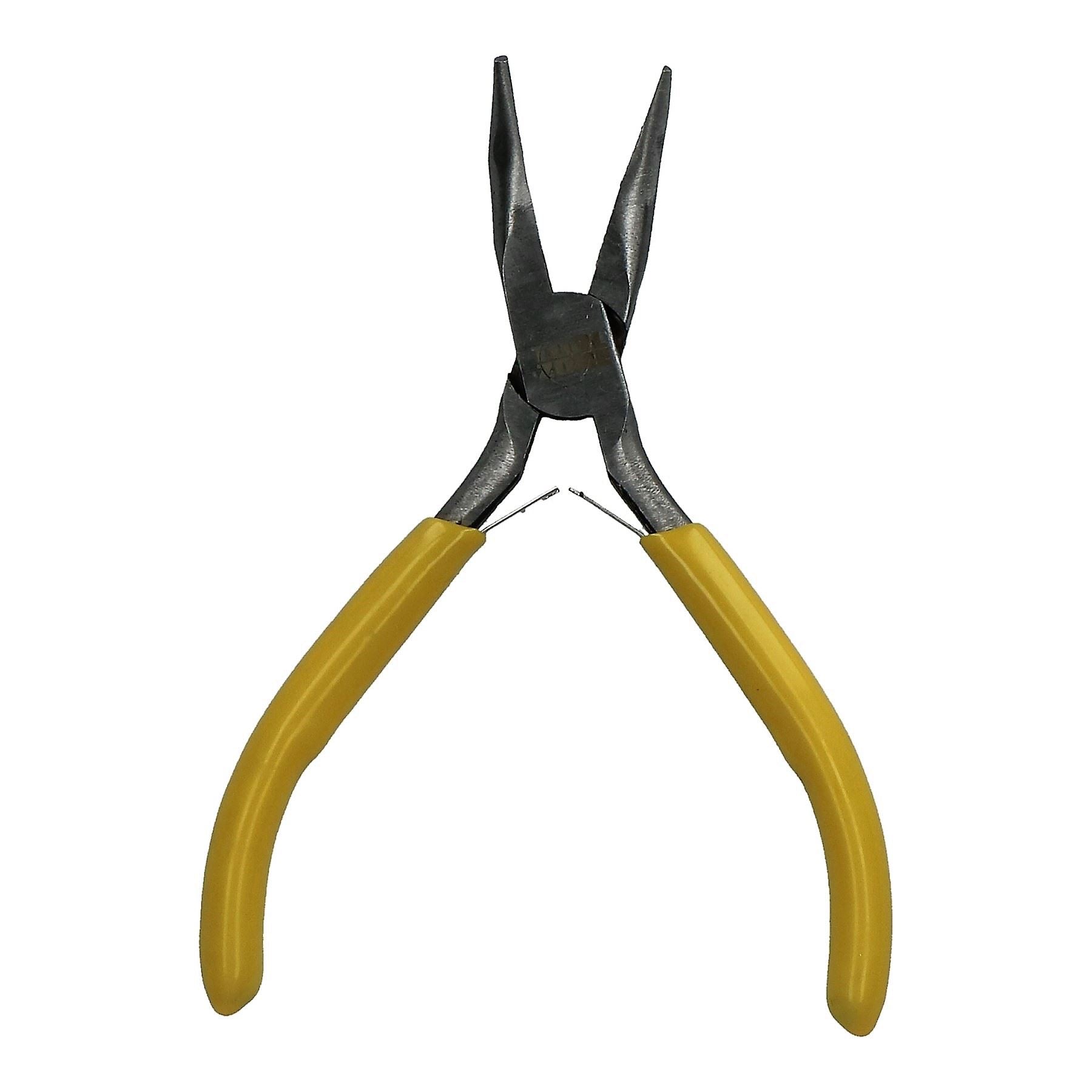 Mini-Zange mit gebogener, abgewinkelter Spitzzange, Modellierzange für Hobby- und Angelarbeiten, 125 mm