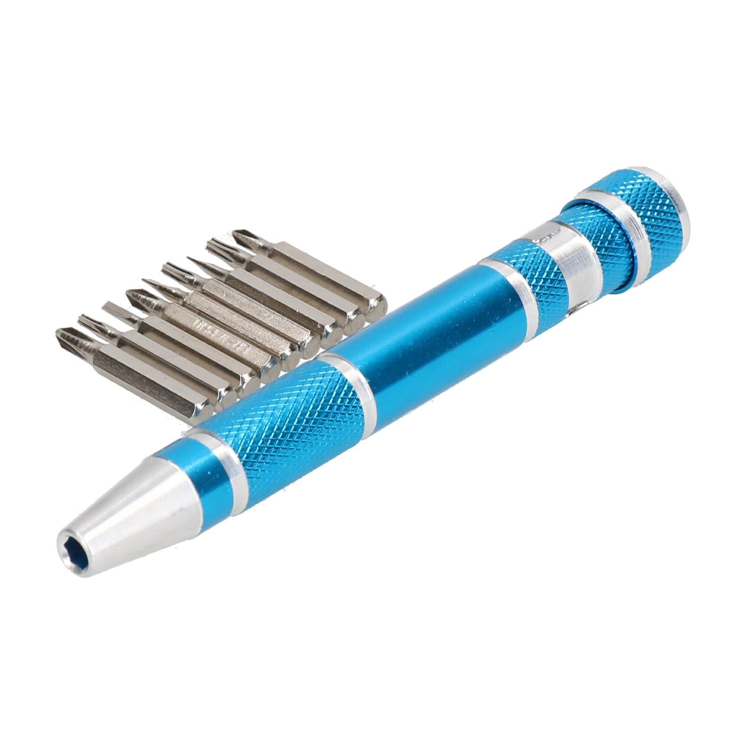 6 in 1 Präzisions-Schraubendreher, Kreuzschlitz, Schlitz, Push-Up-Design, Bit-Set SIL249