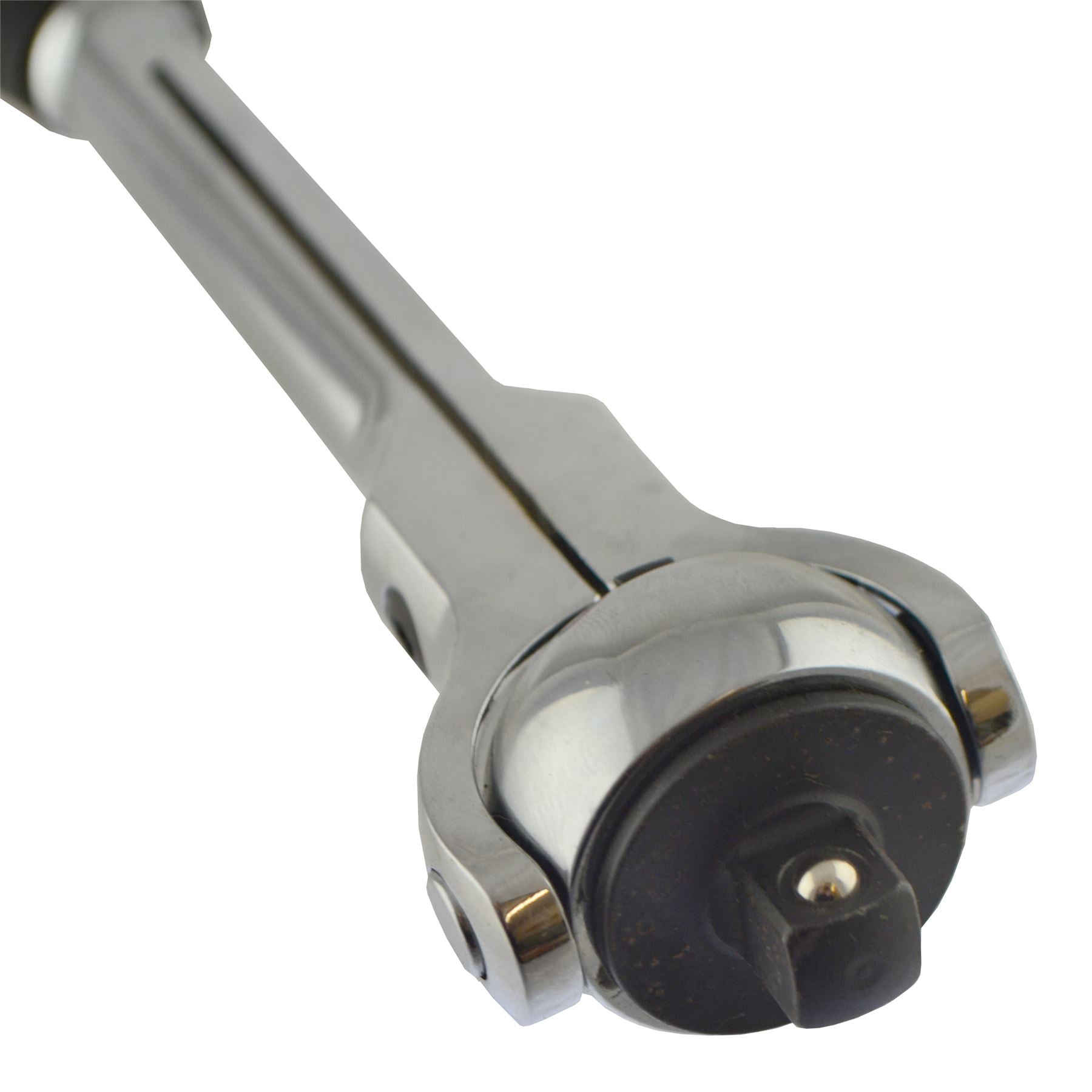 Clé à cliquet réversible à tête pivotante flexible de 3/8 po, tête rotative extra longue