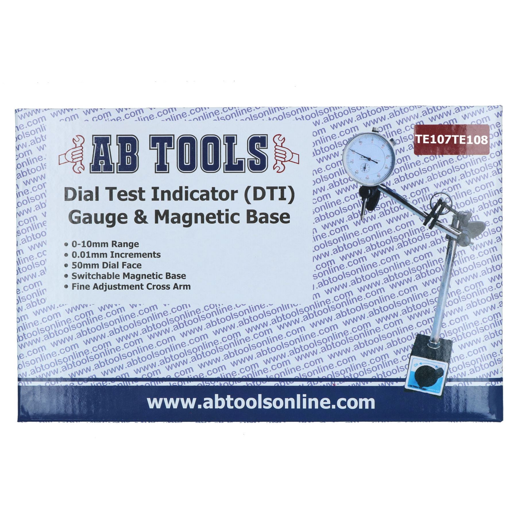 Dial test indicator DTI gauge & magnetic base stand clock gauge TDC TE107TE108