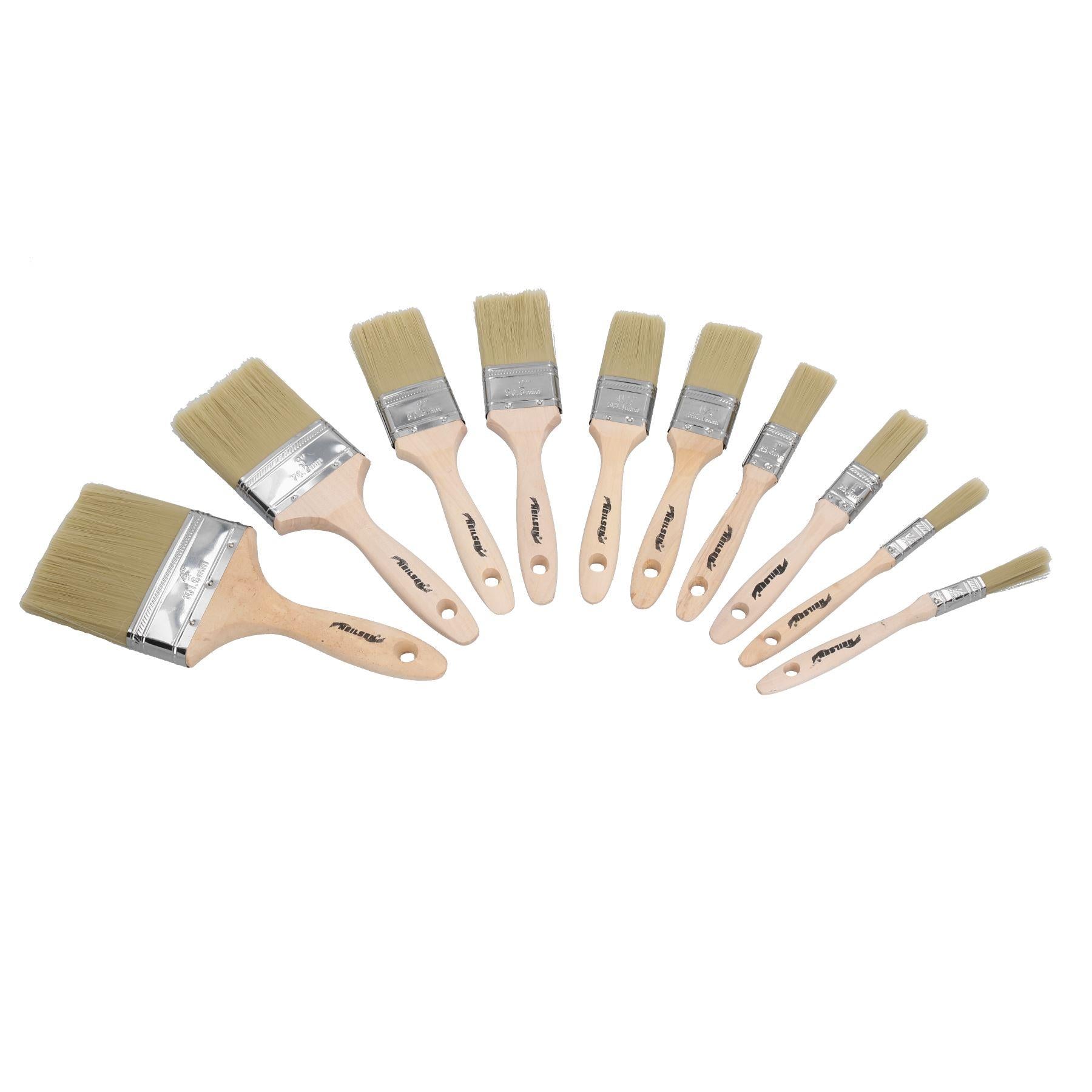 Painting Paint Brush Set For Painting + Decorating 13mm – 100mm Brushes