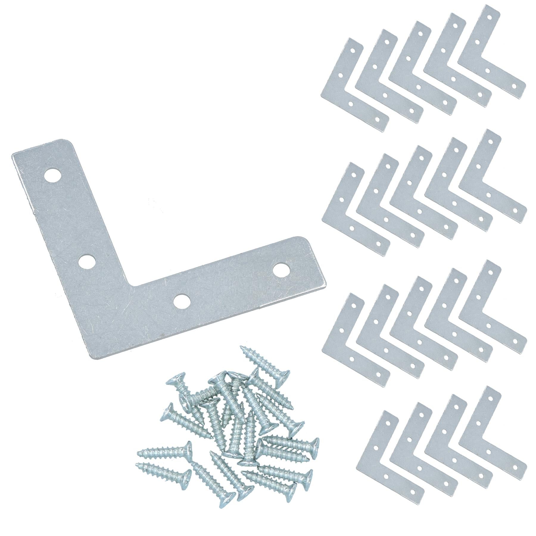 63.5mm (2.5in.) Corner Mending Plate Angle Bracket L Shape Reinforcing Repairing