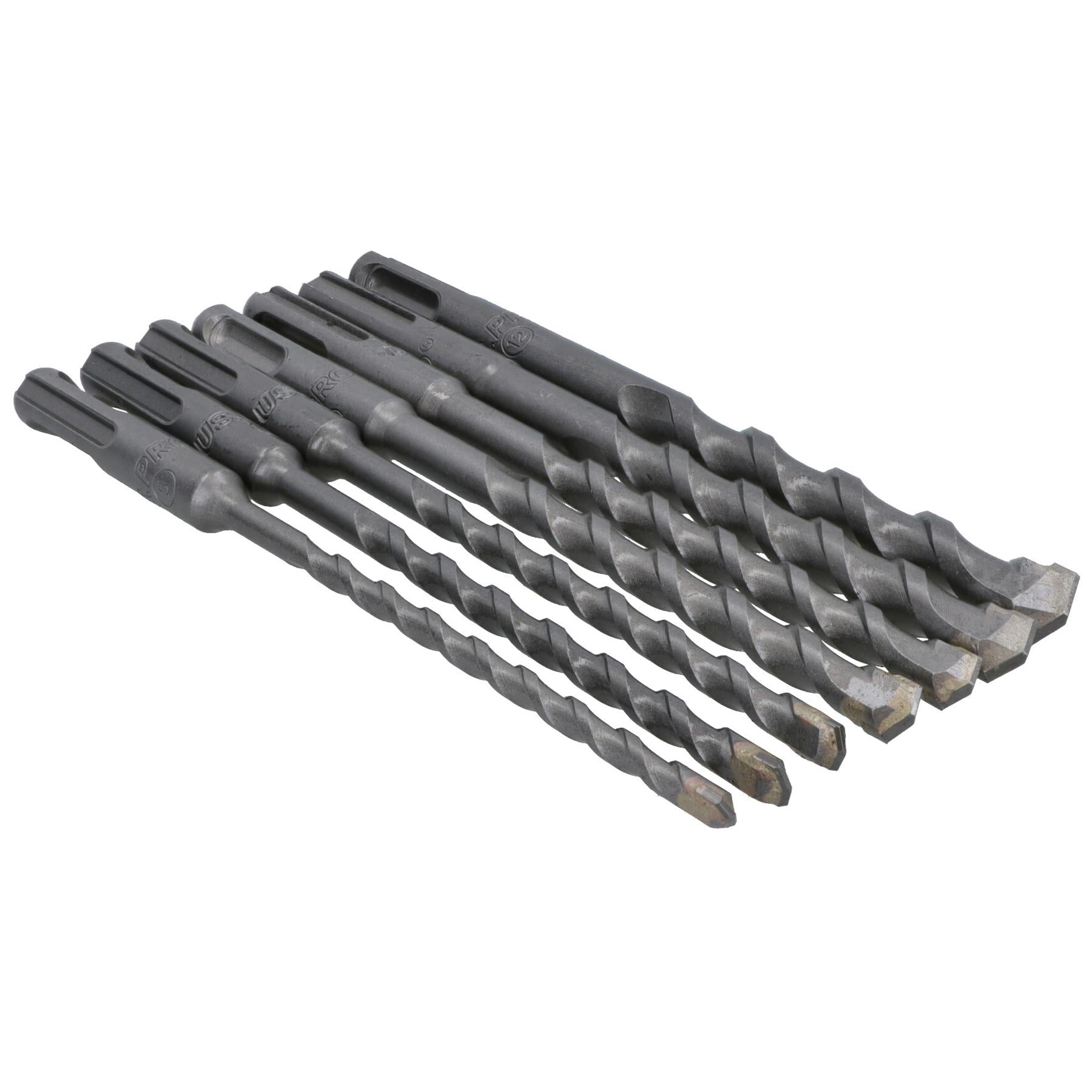 SDS Plus Metric Drill Bit Set 5 – 12mm for Bricks, Concrete Tungsten Carbide 7pc