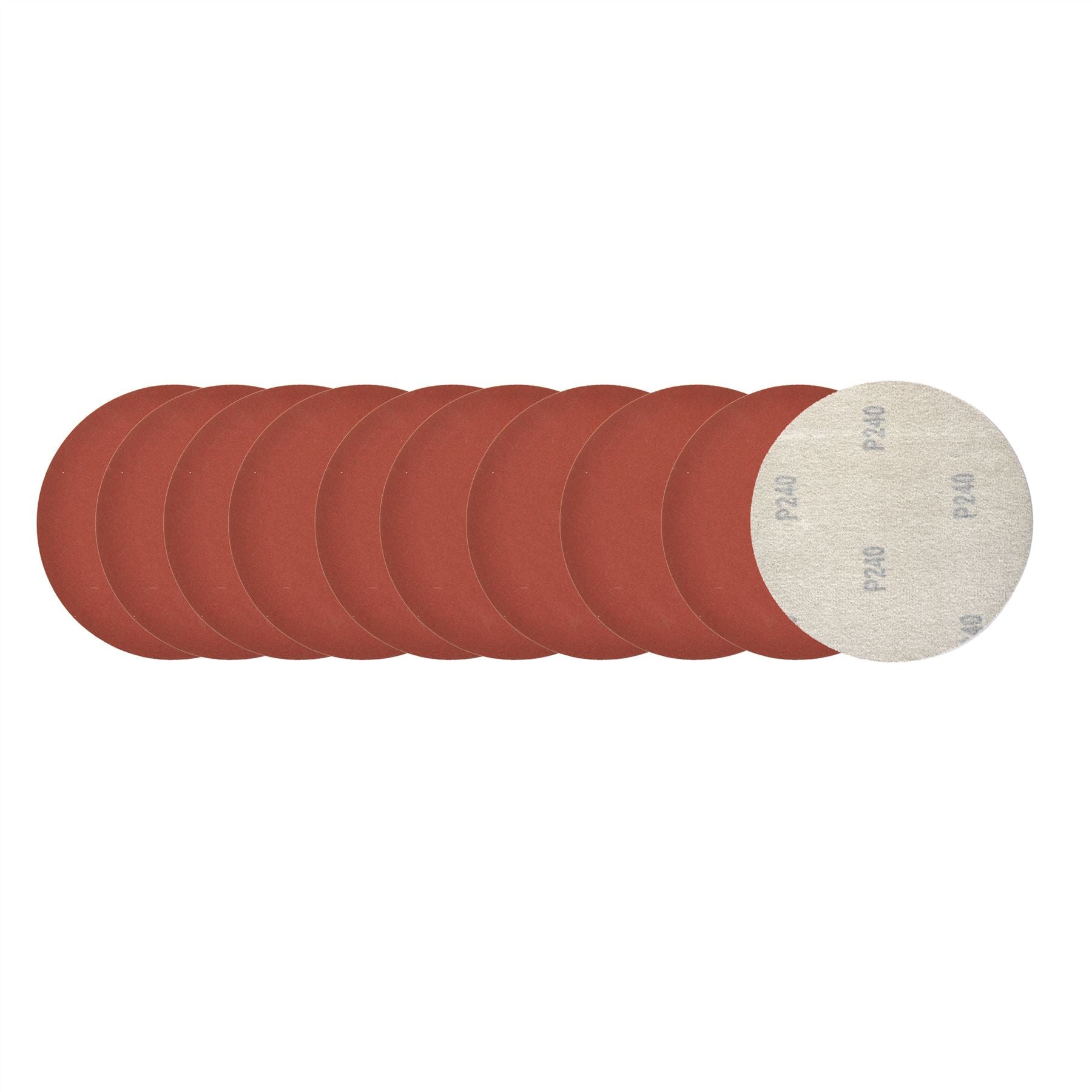 Klett-Schleifscheiben für Exzenterschleifer, 10 Stück, 180 mm, P240, SIL351