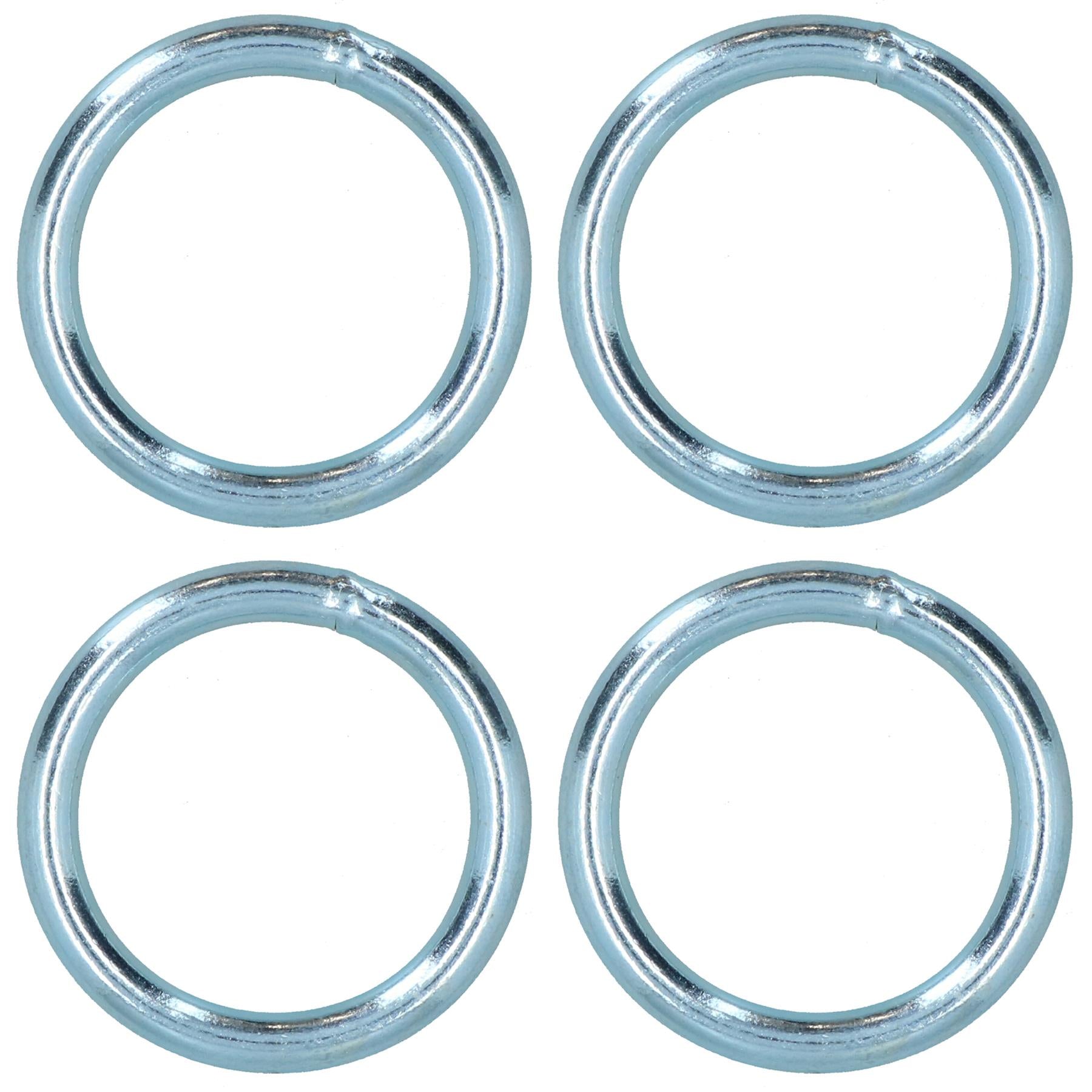 Lot de 4 joints toriques ronds en acier soudés 8 mm x 50 mm DK36