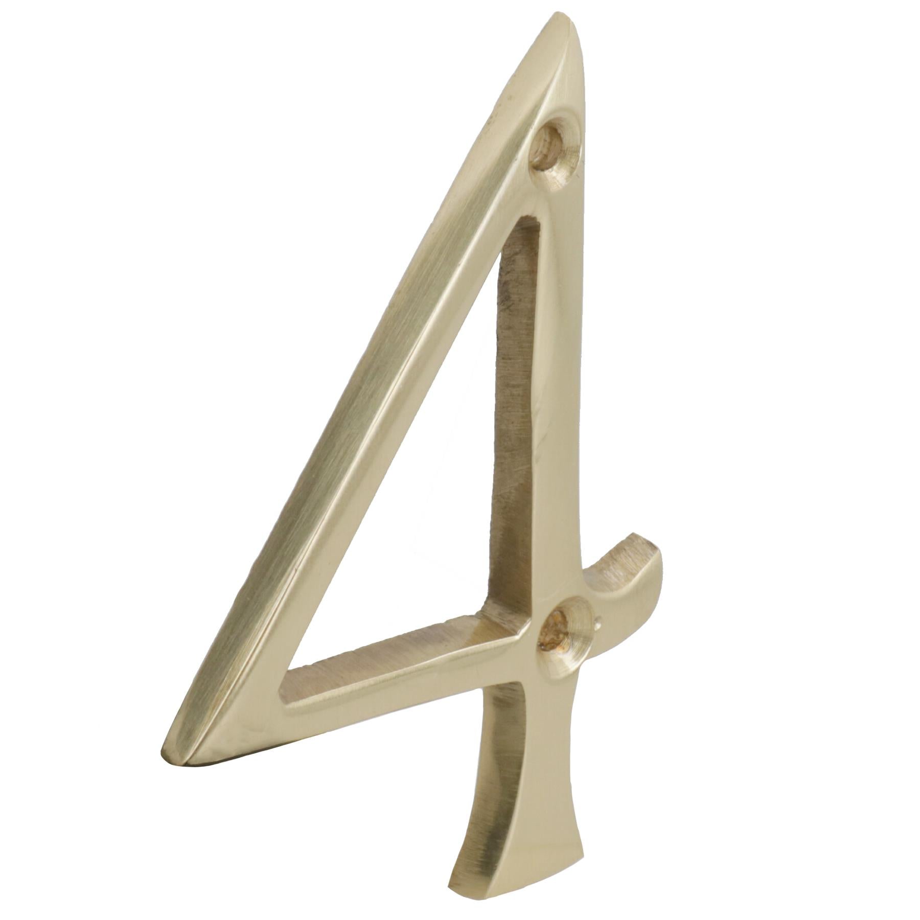 Brass House Numbers Numerals 0-9 Door Sign 70mm Plaque Street Letter Mail