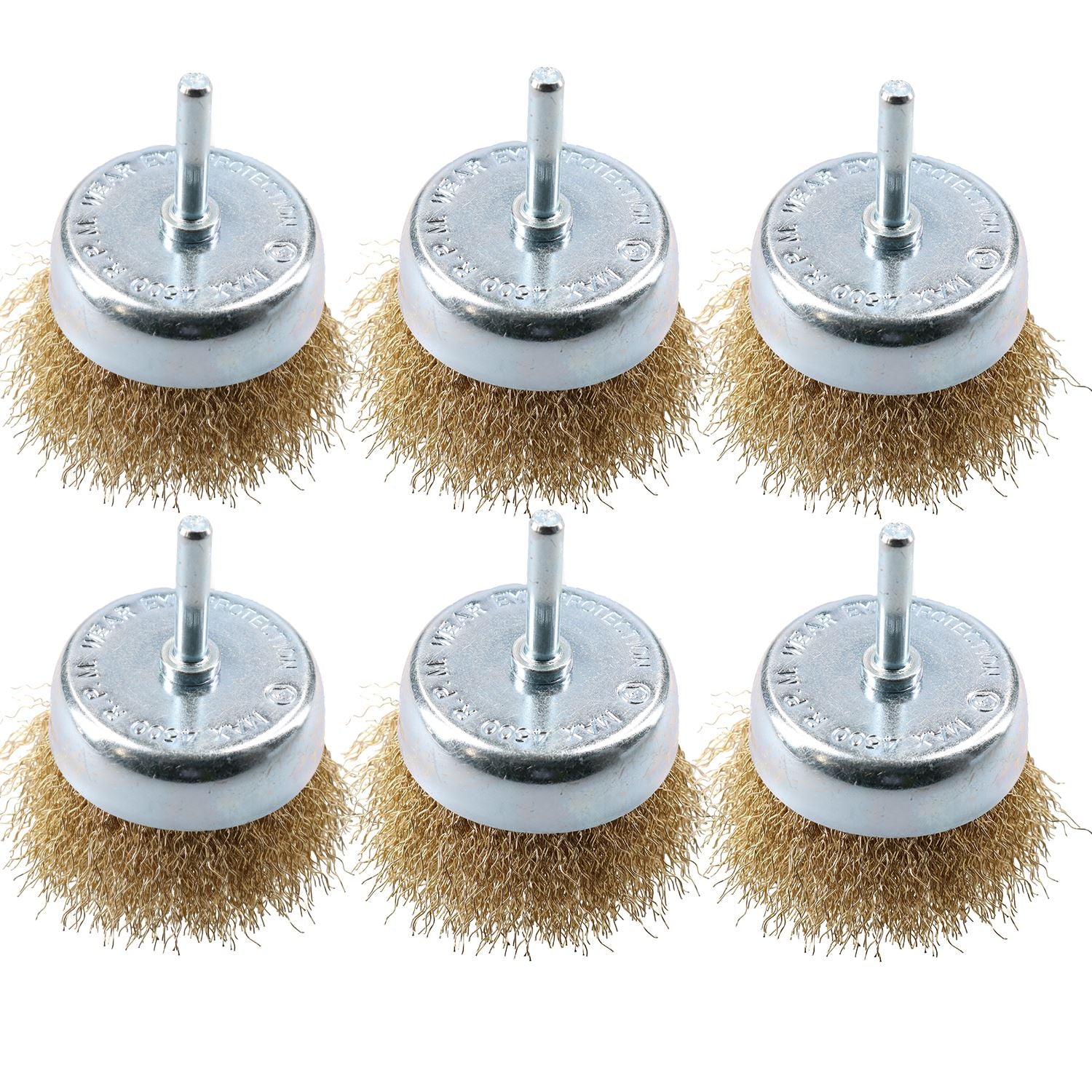 Brosse coupelle en fil d'acier 50 mm/75 mm pour perceuses, revêtement en laiton, décapant pour peinture antirouille