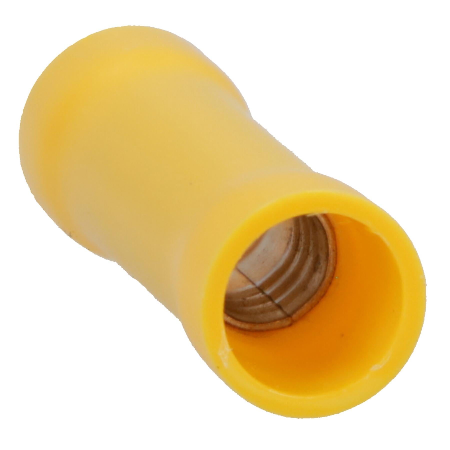 Insulated Straight Butt Connectors Electrical Crimps Terminals Yellow