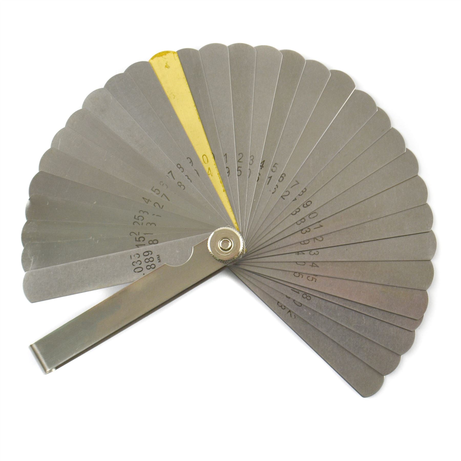 32-Blatt-Fühlerlehre, metrisch und imperial, Stößelabstandsmessung, Zündkerzenstecker TE918