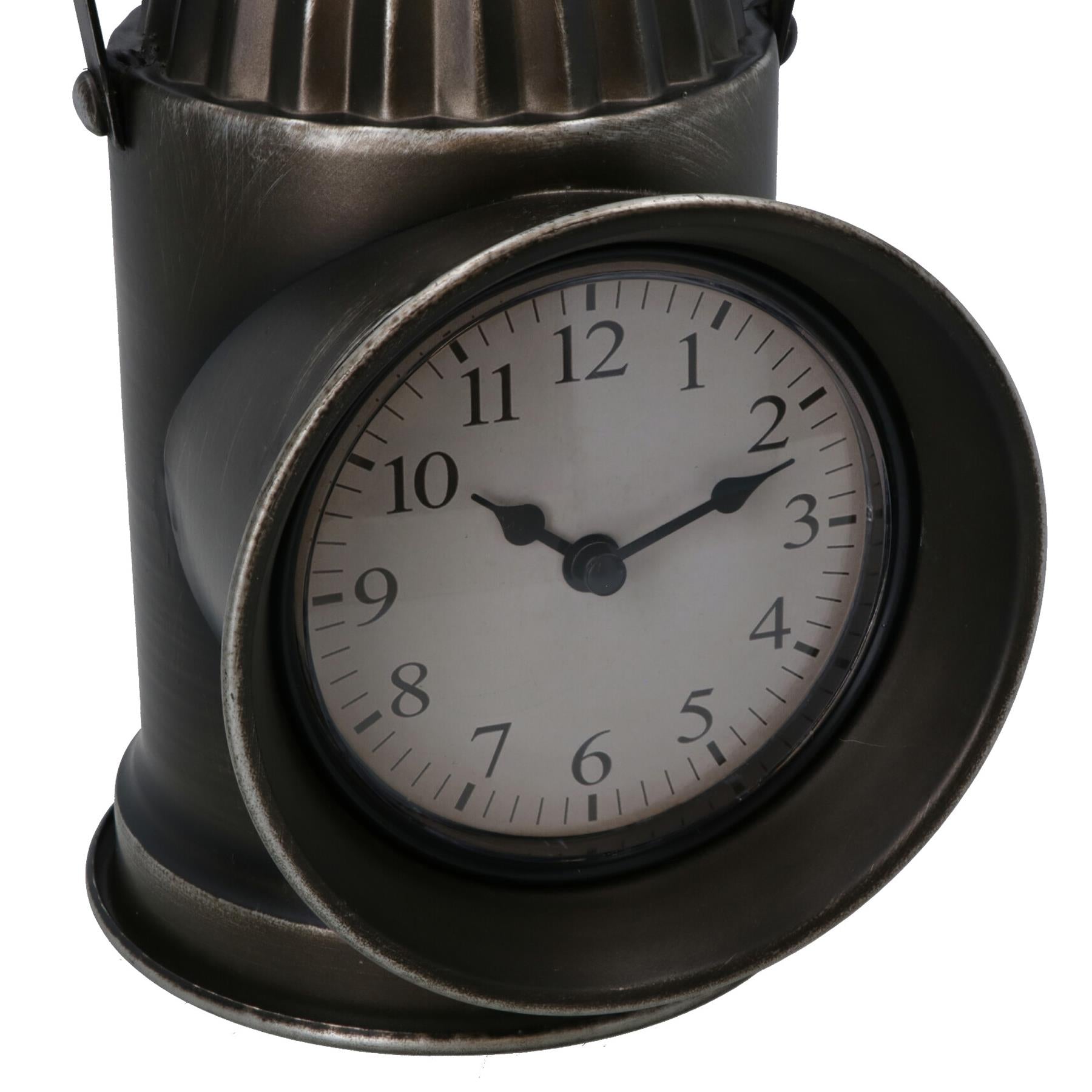 Railway Lamp Clock Industrial Style Mantel Engine Retro Home Decor Gift Metal